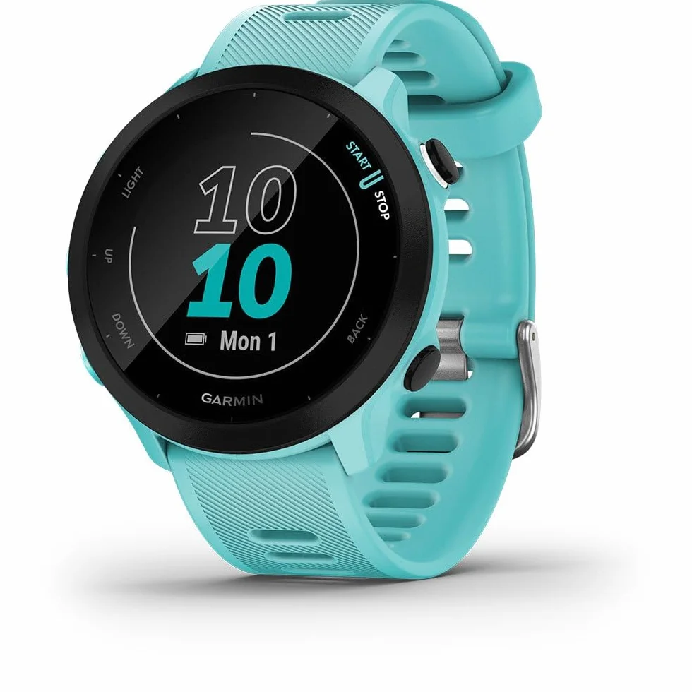 Garmin Forerunner 55 Reloj Inteligente Running GPS Planes Entrenamiento Notificaciones Seguimiento Bienestar Turquesa Reacondicionado