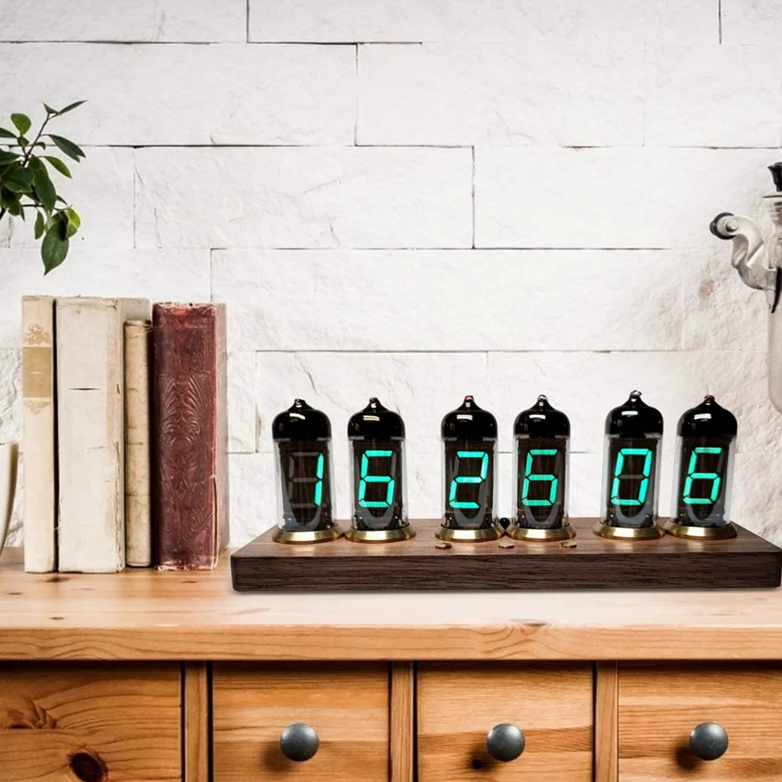 Regalos Personalizados, Reloj Bluetooth para Dormitorio, Reloj de Escritorio Digital Luminoso Retro, Ajuste de Alarma, Control Remoto Bluetooth/infrarrojo, Brillo de Colo