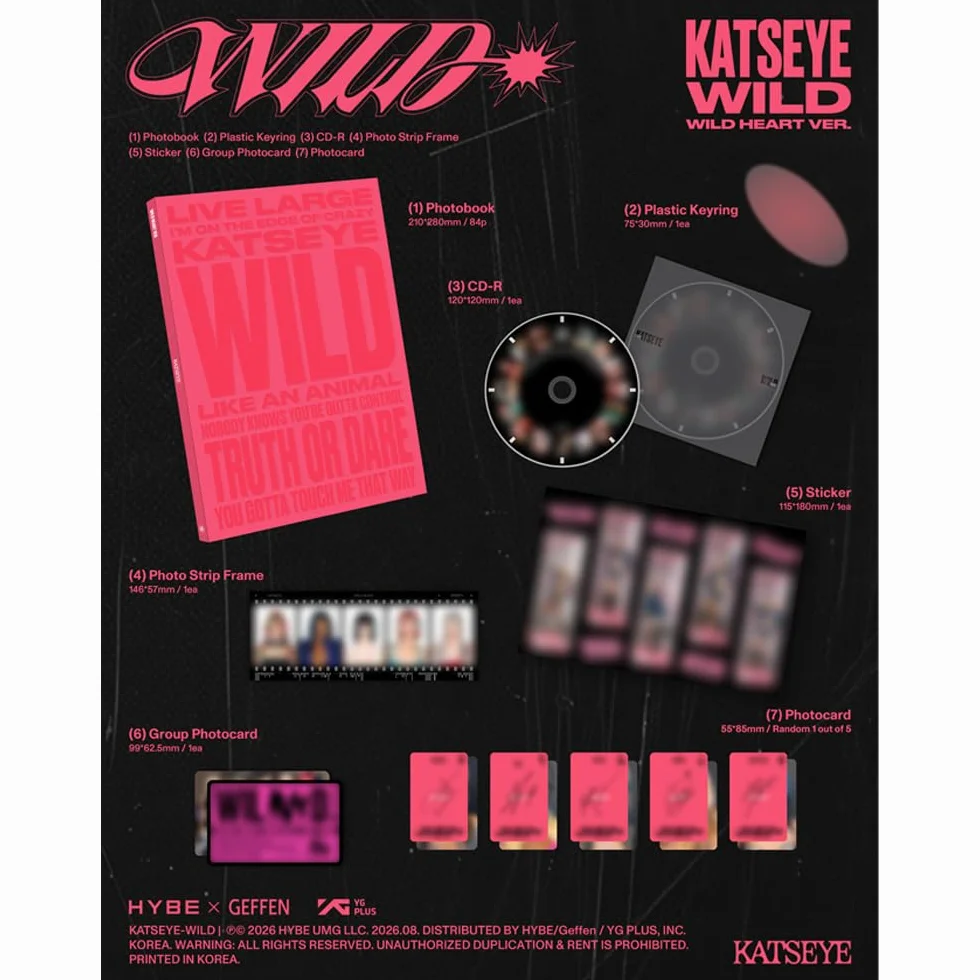 KATSEYE WILD - Álbum de fotos oficial de K-Pop (versión 2)