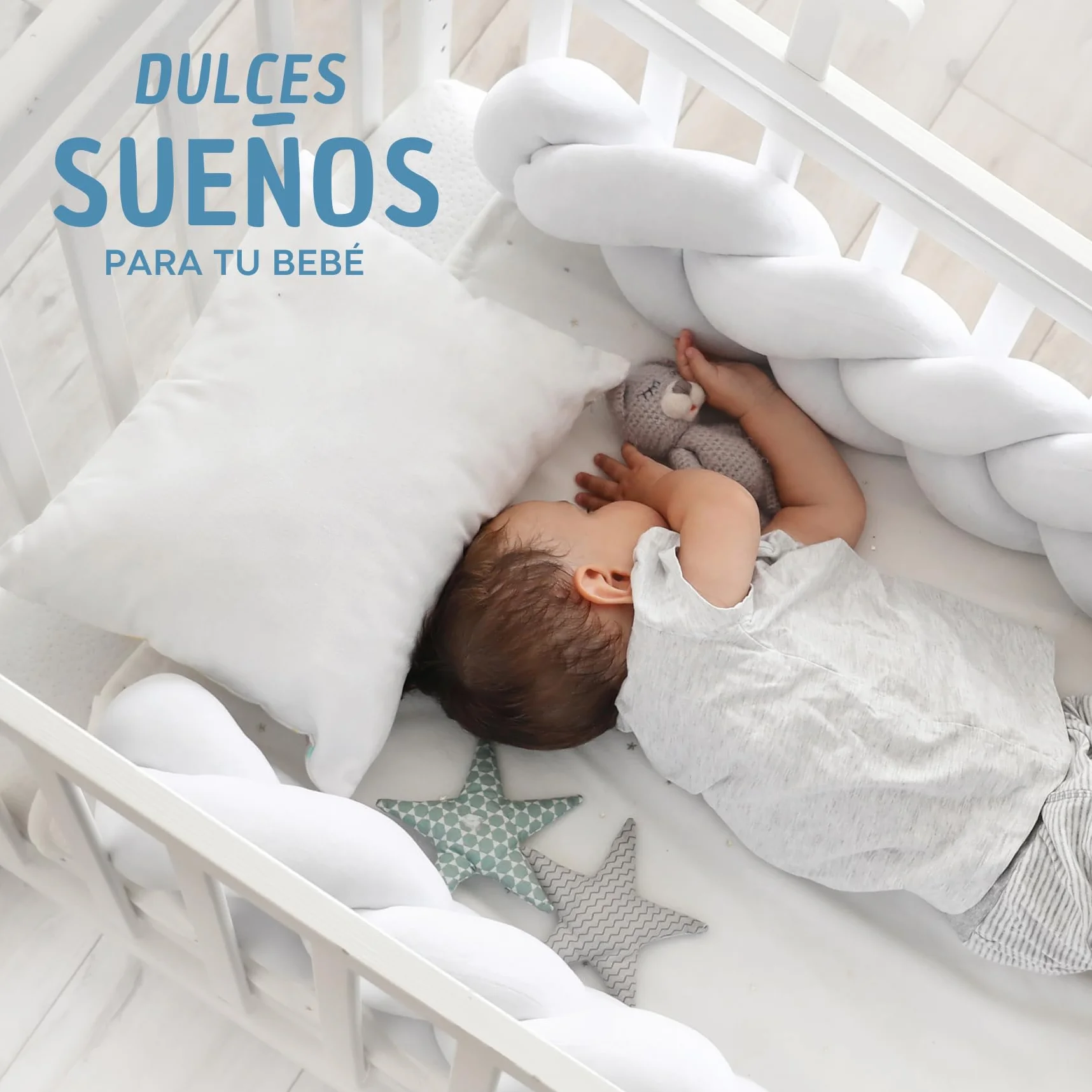 2 Protectores Colchón Cuna 100% Algodón 60x120 Impermeable Transpirable Antiácaros – Protector Cubre Colchon Cuna Ajustable Certificado OekoTEX y BI-OME® Technology- Funda Protectora Hecha En España