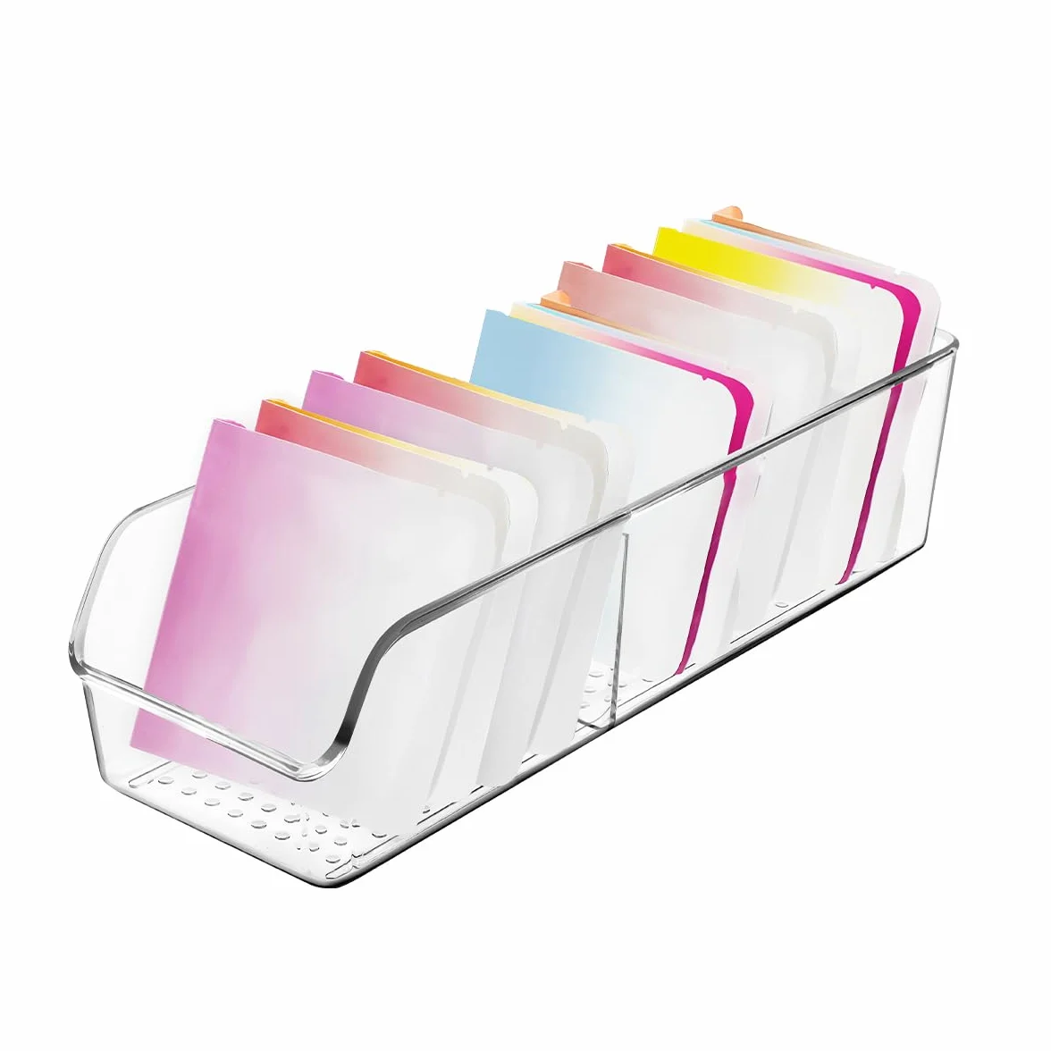 1Pcs Plástico Caja Infusiones, Transparente Caja Para Te, Dividido Cajaa de te de Fácil Acceso, Organizador Infusiones con 2 Células para Café, Azúcar (1PCS)