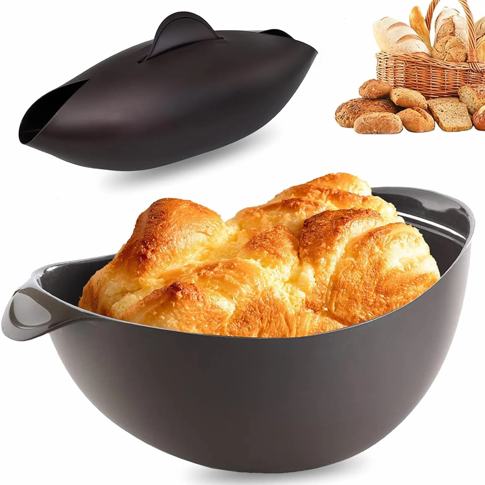 Molde de silicona para pan, Reposteria Molde Silicona, Bizcocho Antiadherente Molde Silicona, Molde para Hornear Ovalado, Apto para hornear pasteles
