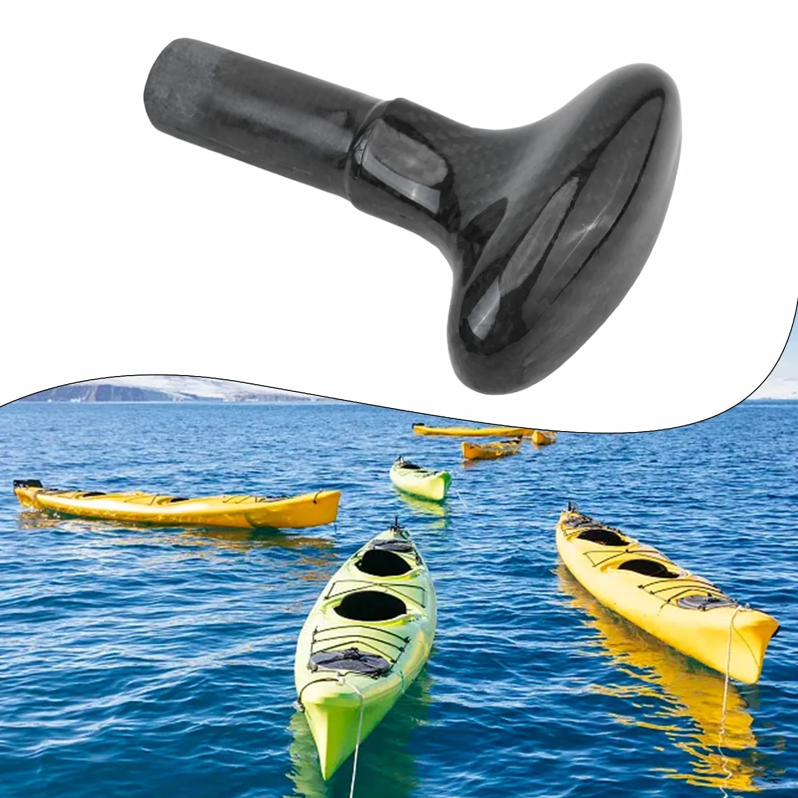 Eje de paleta de fibra de carbono 3k ligero surf esquí mango de repuesto para canoa paleta varilla de extensión para remo pieza de reparación de tabla de remo, diámetro de poste de 25 mm, negro