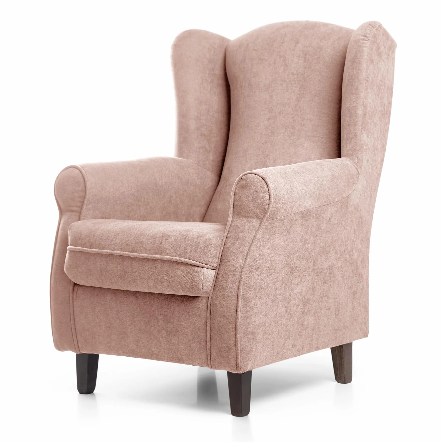 Sueños ZZZ Irene - Silla de lactancia acolchada (tejido antimanchas, color salmón, sillón para dormitorio, salón o habitación de bebé