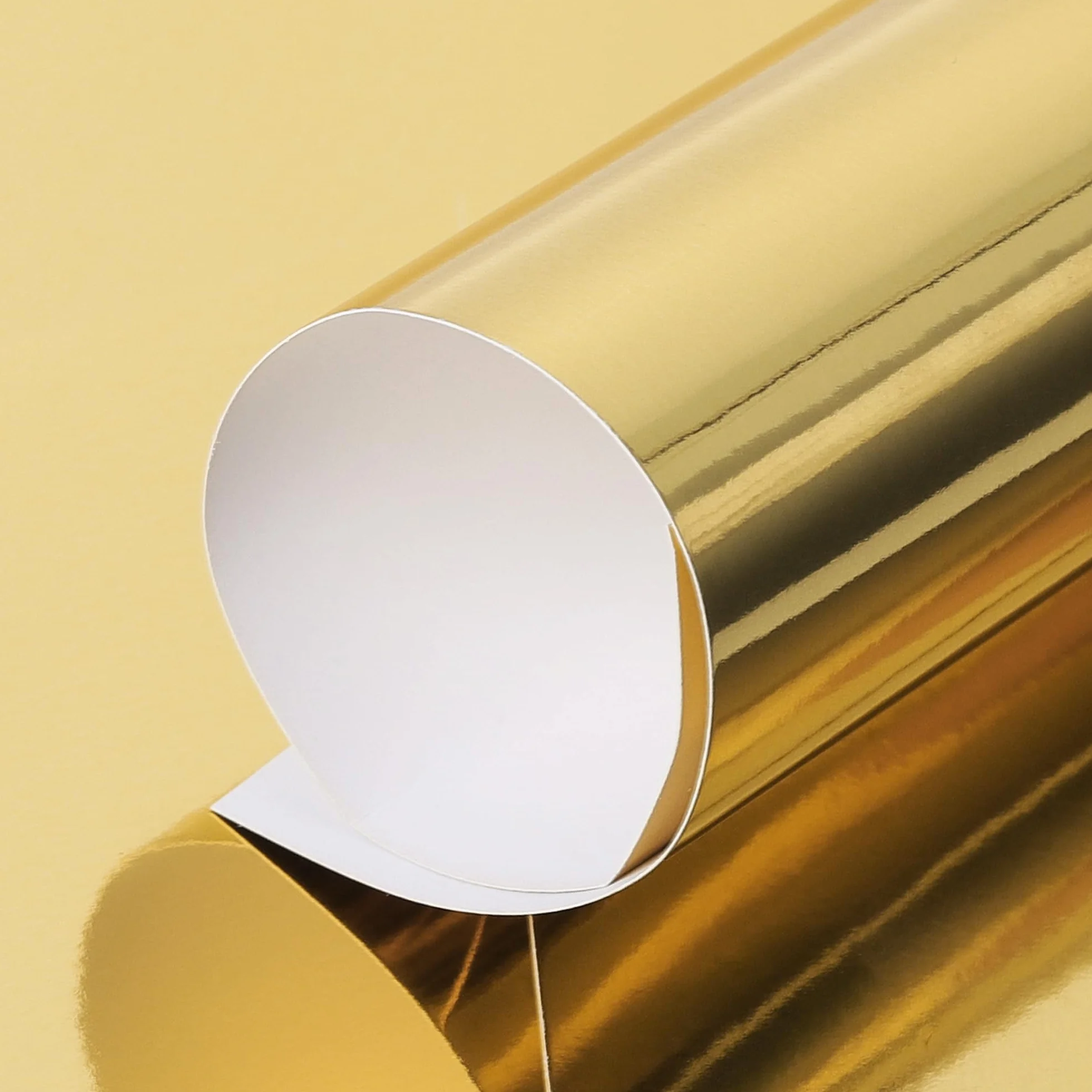 Cartulina con efecto espejo dorado A4, 25 hojas, 250 g/m²/92 lb, papel reflectante metálico para manualidades, cartulina laminada para proyectos de bricolaje, decoración de cumpleaños, UAP19GD25 | Uncle Paul Papel metálico reflectante para manualidades he