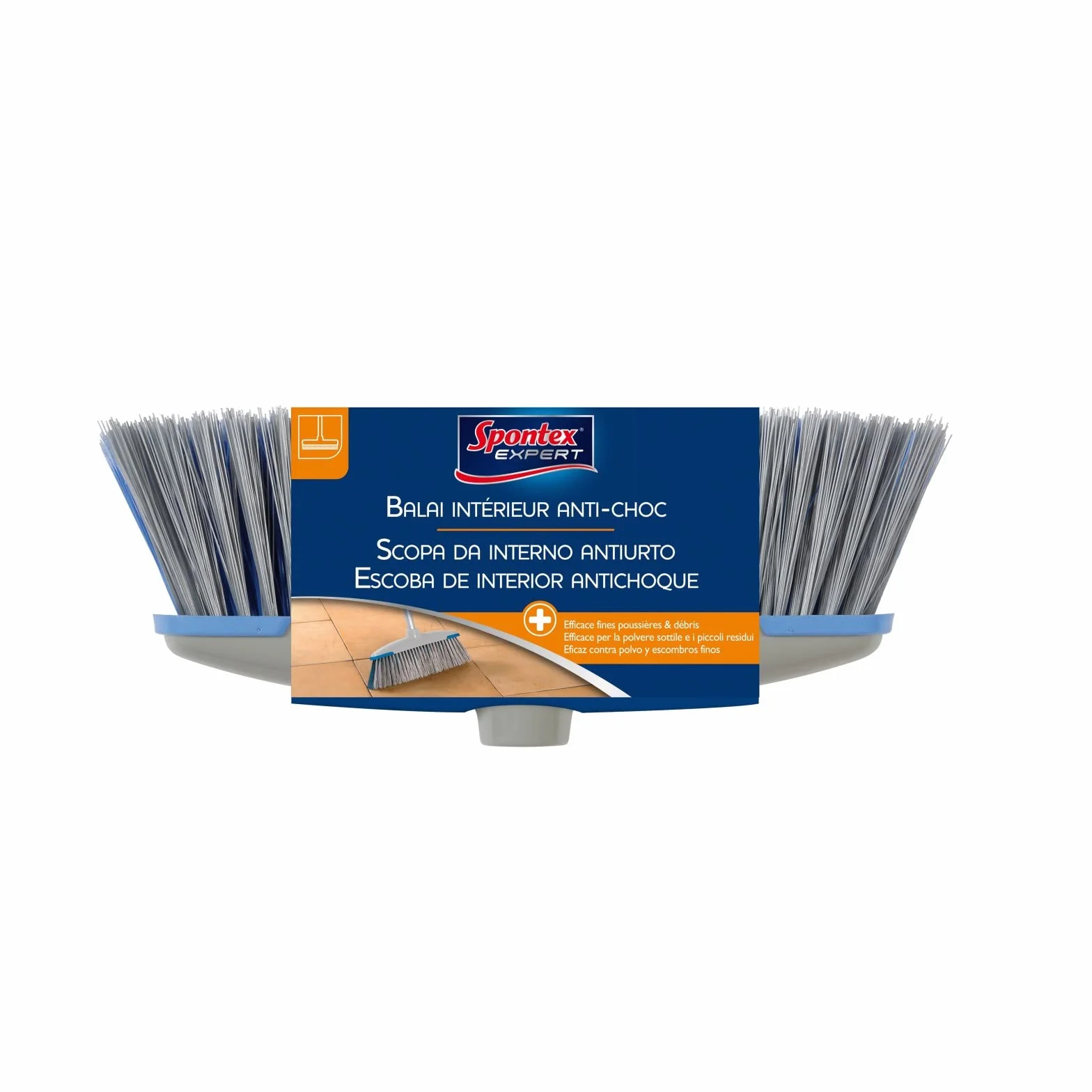 Spontex 19164042 Escoba Anti-Choque, 1 unidad