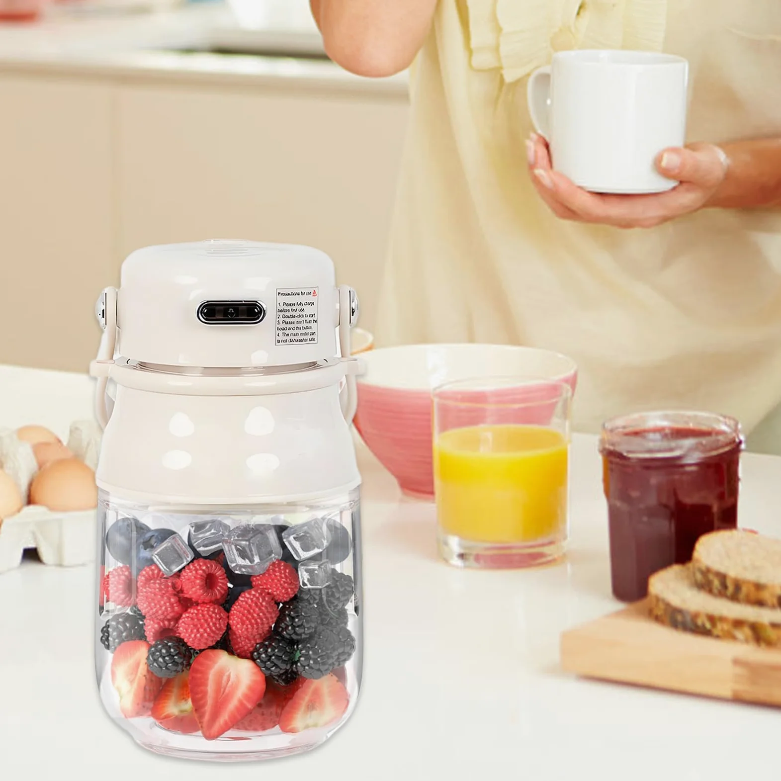 Batidora portátil recargable,Taza de licuadora portátil pequeña prensa de cítricos | Batidora de taza compacta para casa Leche café al aire libre Camping | Batidora personal eléctrica con botella agitadora Máquina De Leche, Café, Bebidas Para Viajes, Hoga