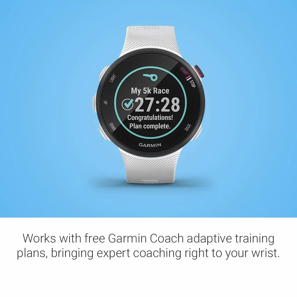 Garmin Forerunner 45S Reloj GPS Correr Frecuencia Cardiaca Muñeca Blanco Reacondicionado