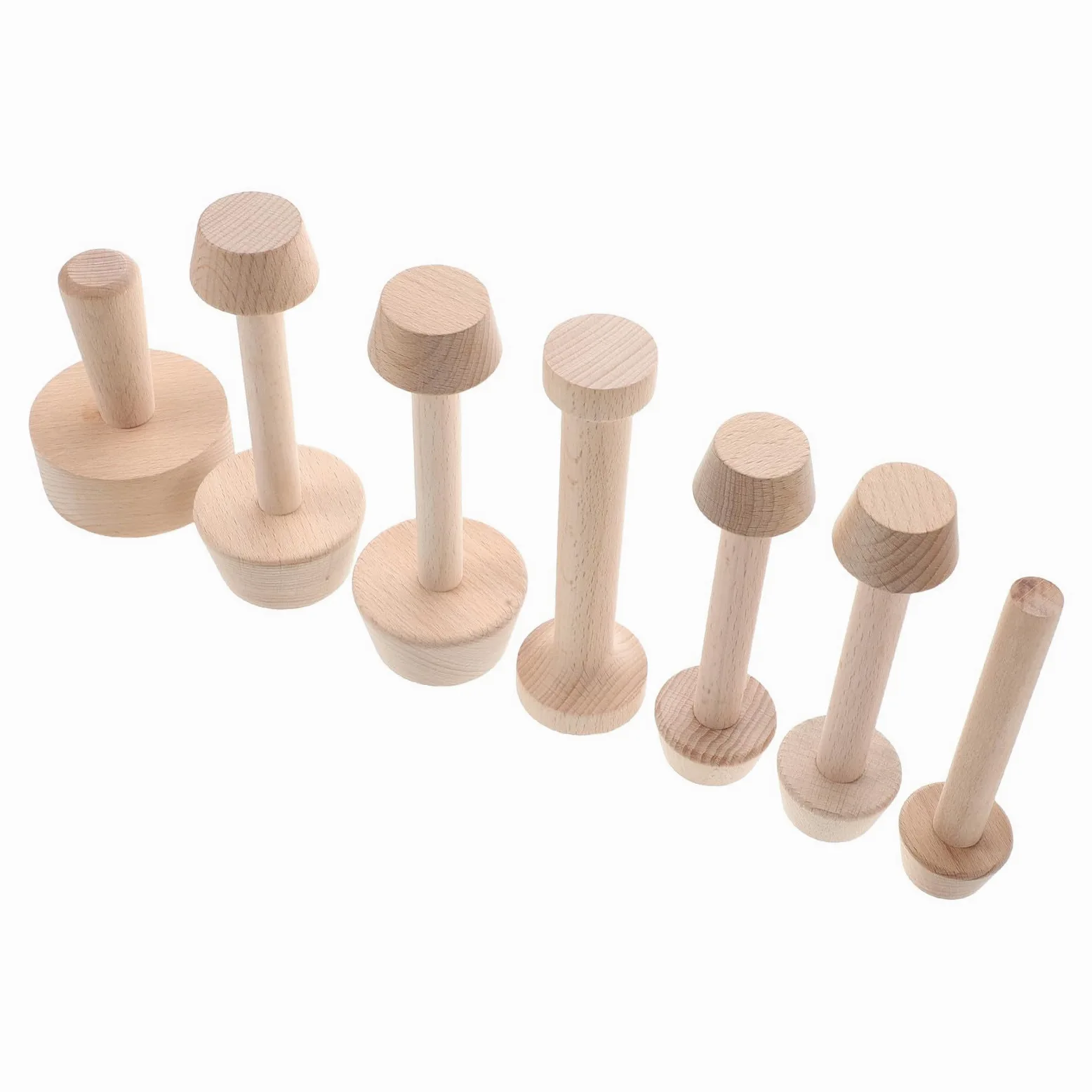 Set de 7 Moldes para Tarta de Huevo de Madera Robusta Diseño Doble Cara, Fácil de Limpiar, Adecuado para Fiestas y Pequeñas Pastelerías