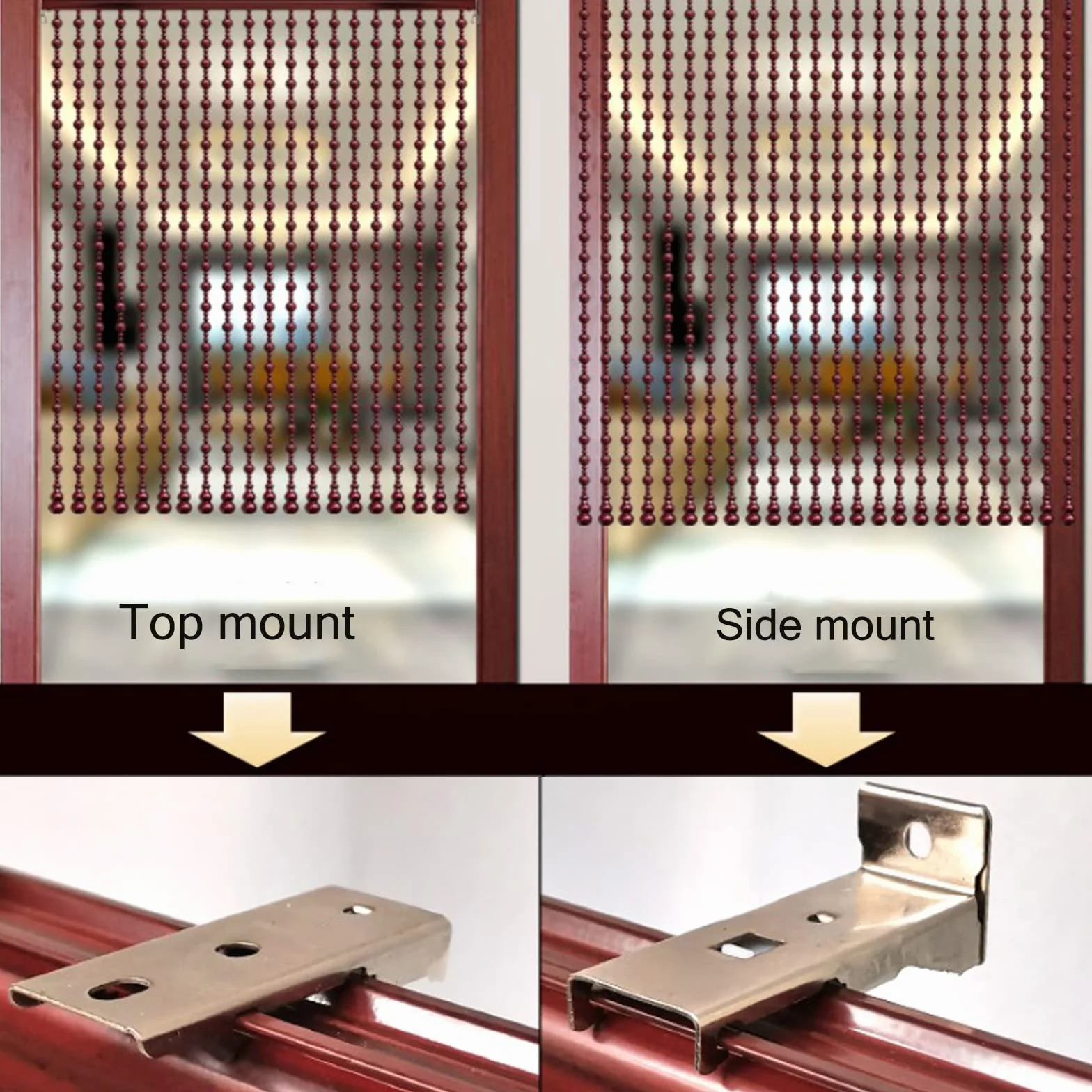 Cortina de cuentas para puertas y separadores de habitaciones, partición decorativa colgante con cuentas de bambú de madera natural, diseño personalizable para decoración del hogar