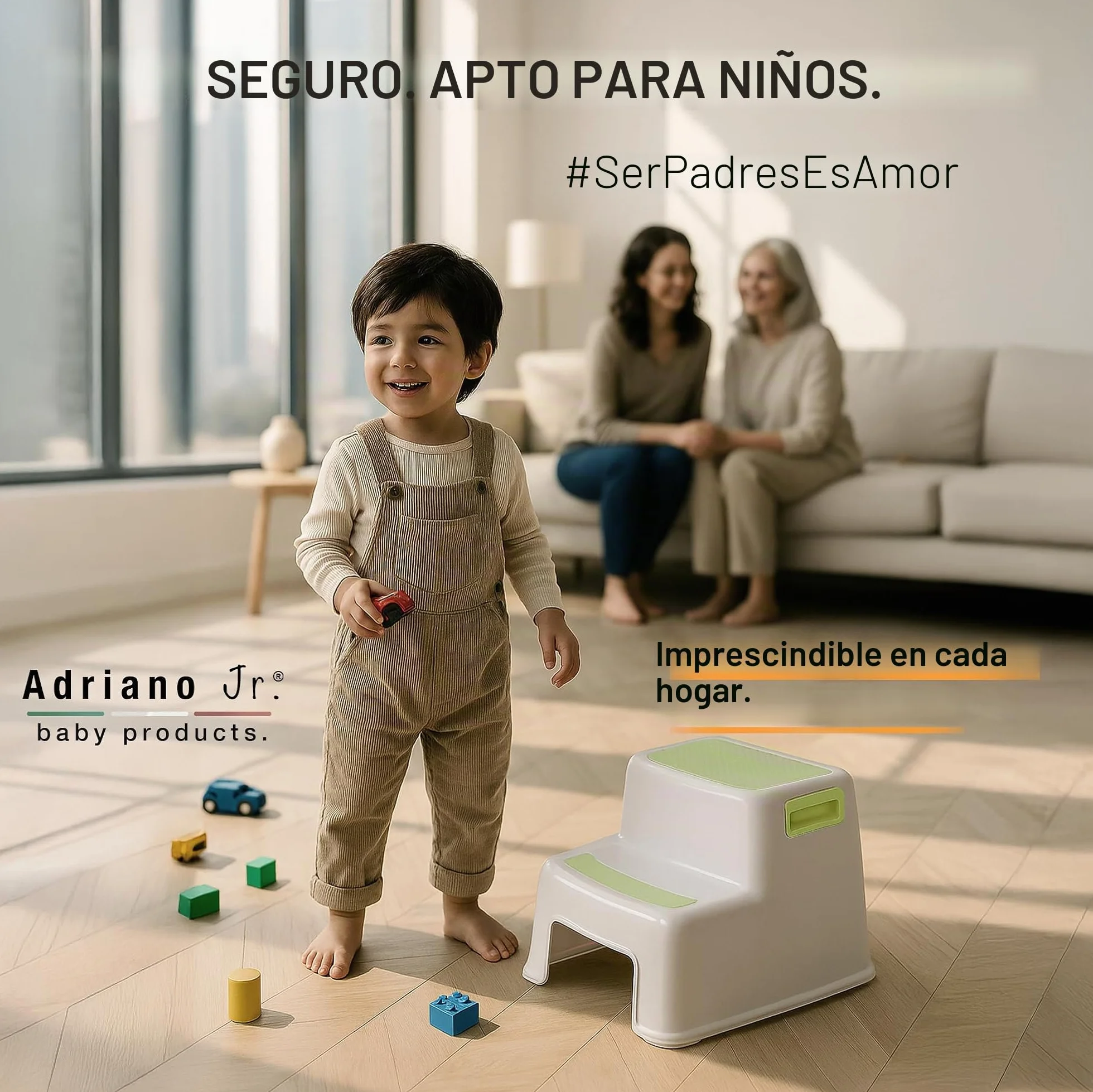 Ap® Taburete de plástico Escalón Verde 26 cm Antideslizante 80 kg Adultos Niños