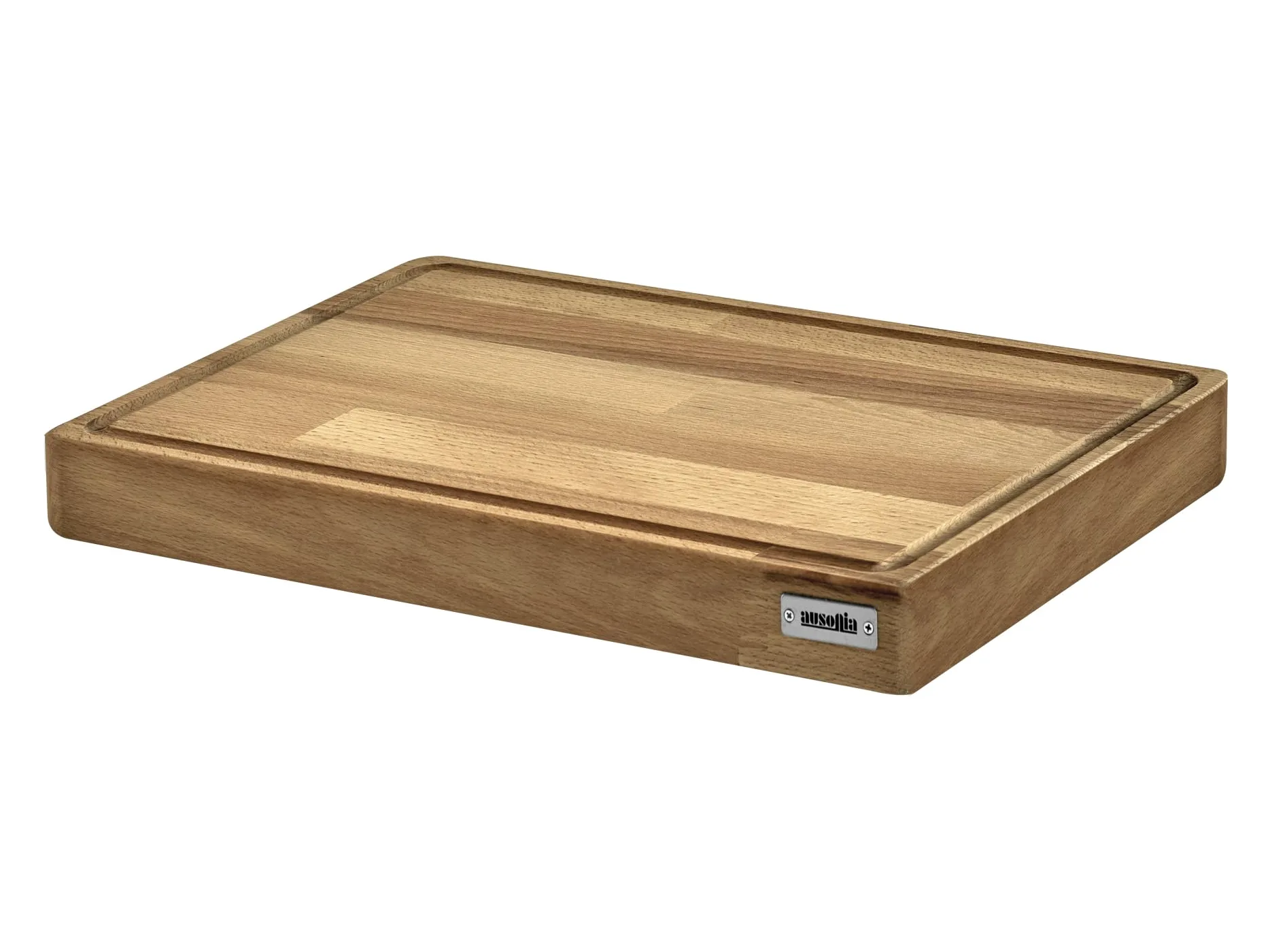 AUSONIA - 66440 TABLA DE CORTAR DE MADERA DE HAYA 40x25x4 CON PIES DE CAUCHO