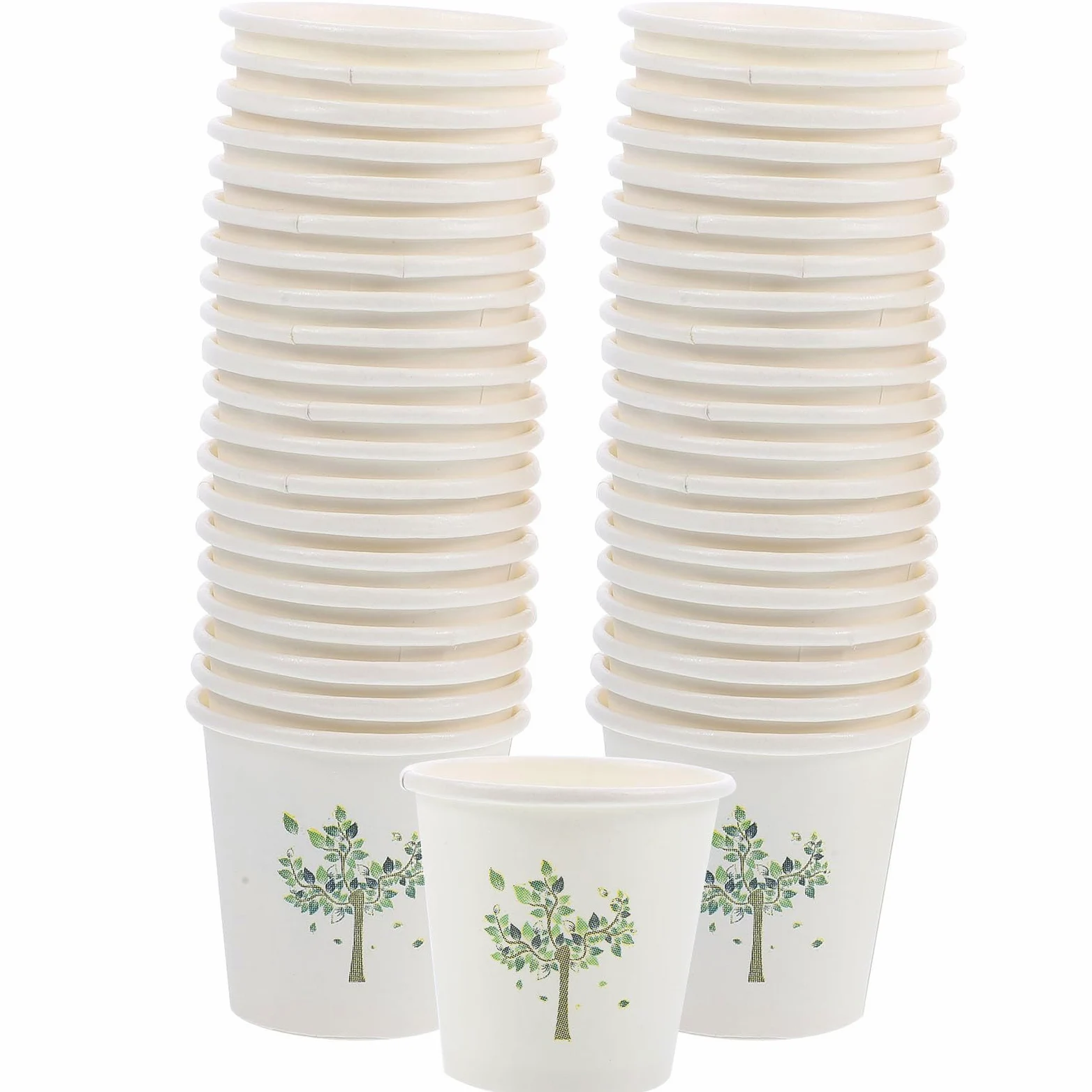 Abaodam 500 Vasos de Papel Desechables de 3 Oz Ligeros y Seguros para Bodas y Fiestas, Diseño Simple y Generoso, Capacidad de 60ml para Bebidas