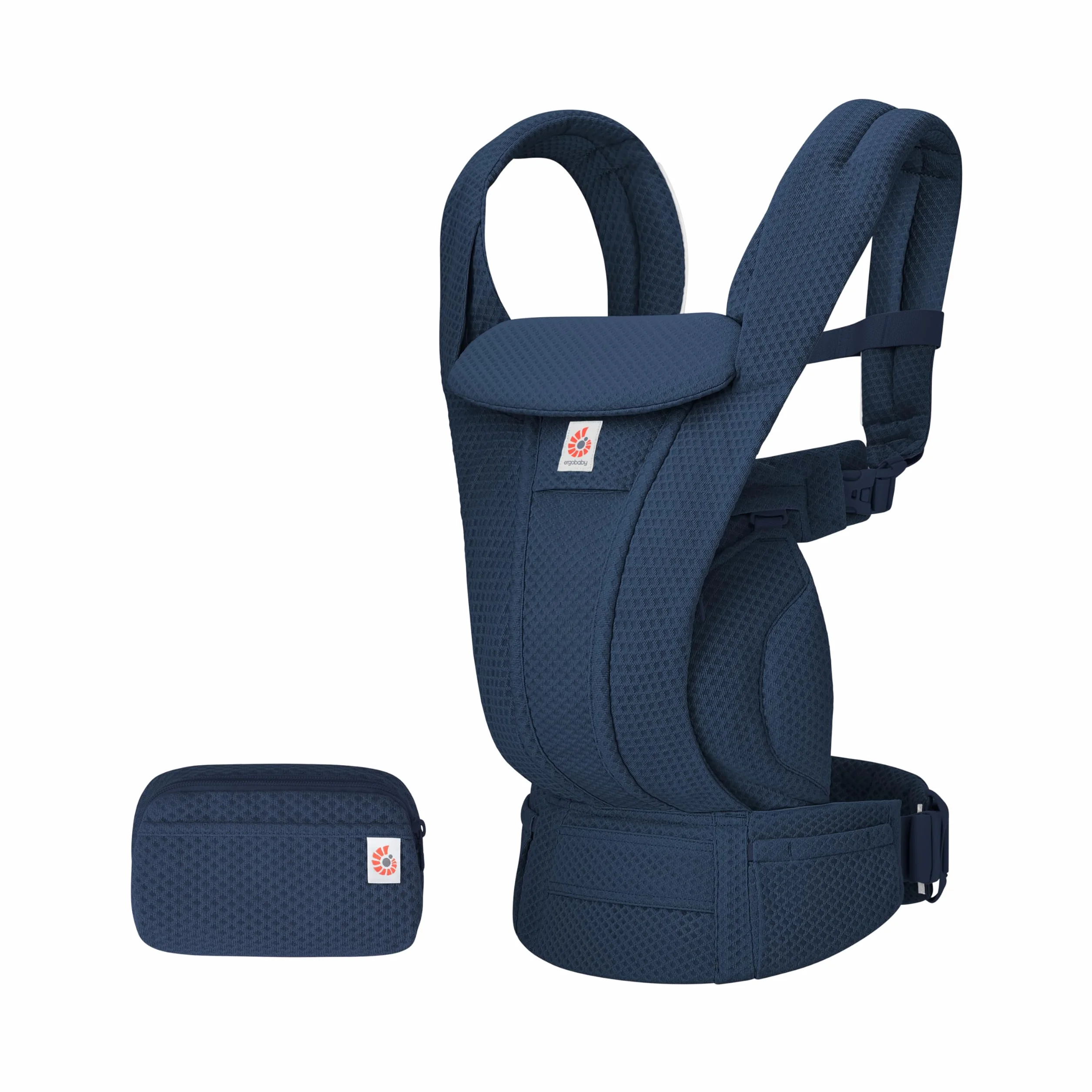 Ergobaby Omni Deluxe Portabebés todo en uno para recién nacidos hasta 20 kg, malla 4 posiciones, color azul medianoche