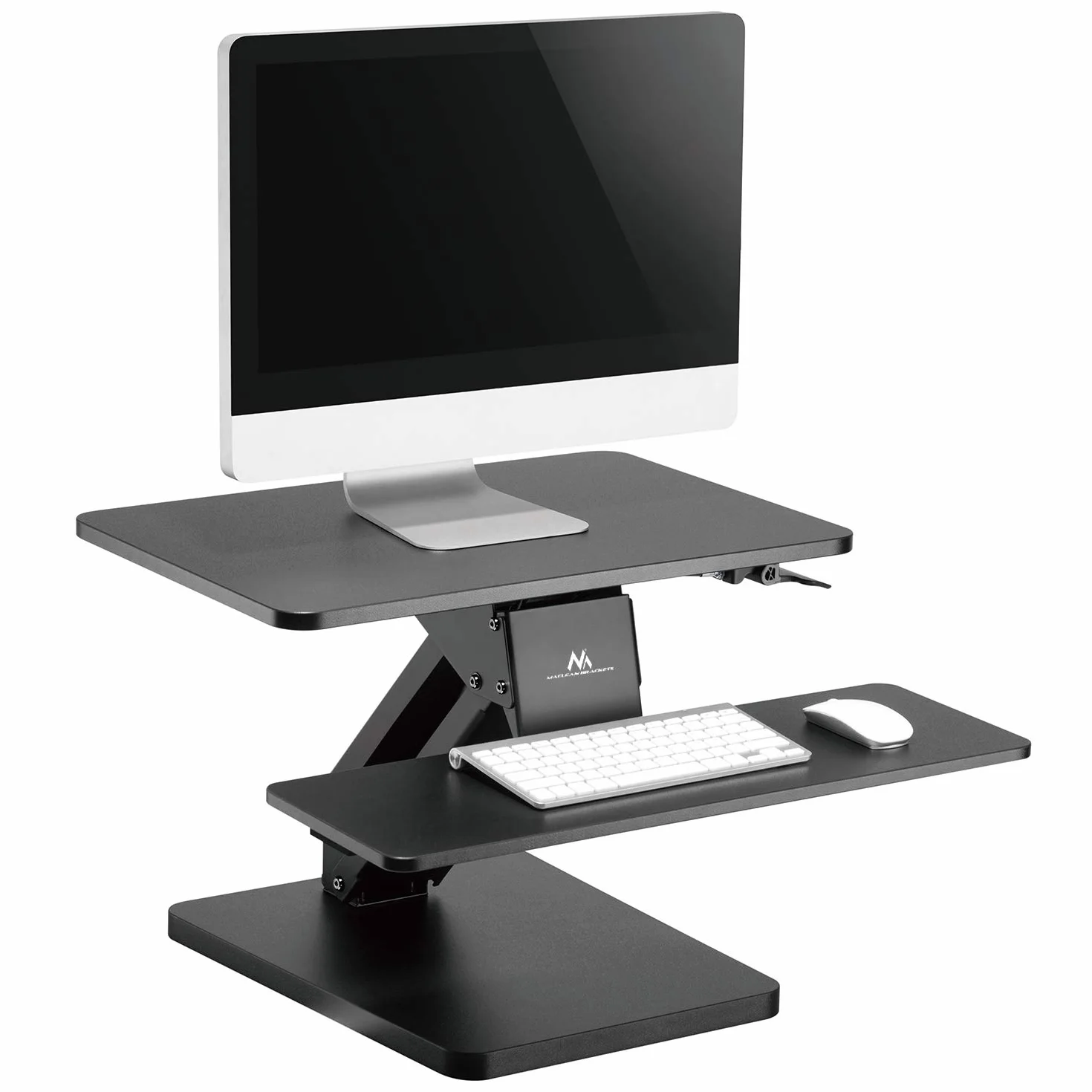 Maclean MC882 Base para Teclado y Monitor / Ordenador Portátil con Ajuste de Altura, Negro