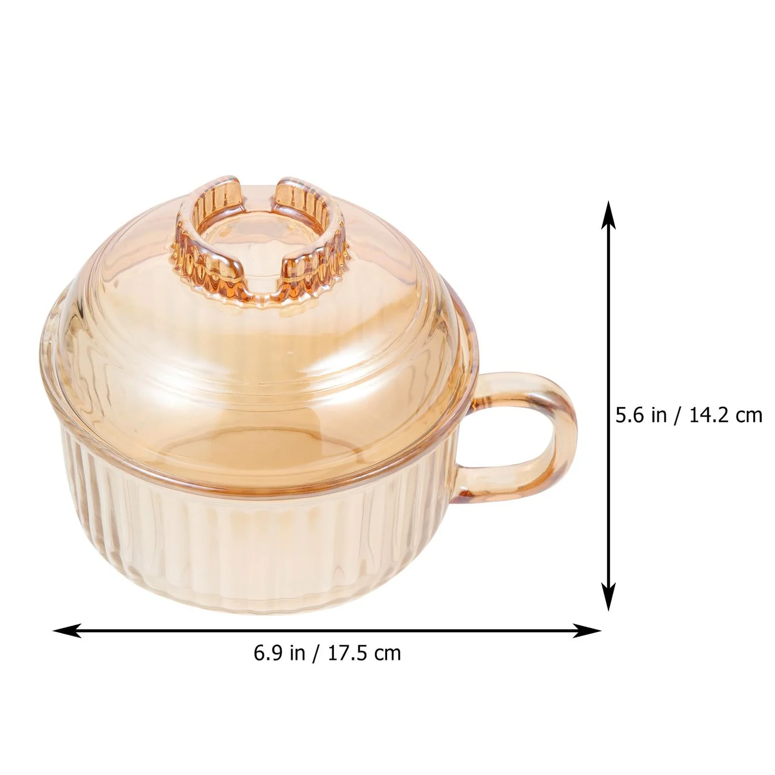 BESPORTBLE Marrón Tazón Tapa de de Vidrio Sopa para Uso Doméstico | Cuenco Sencillo y Delicado, Resistente y Fácil de Llevar, Adecuado para Familias en Casa