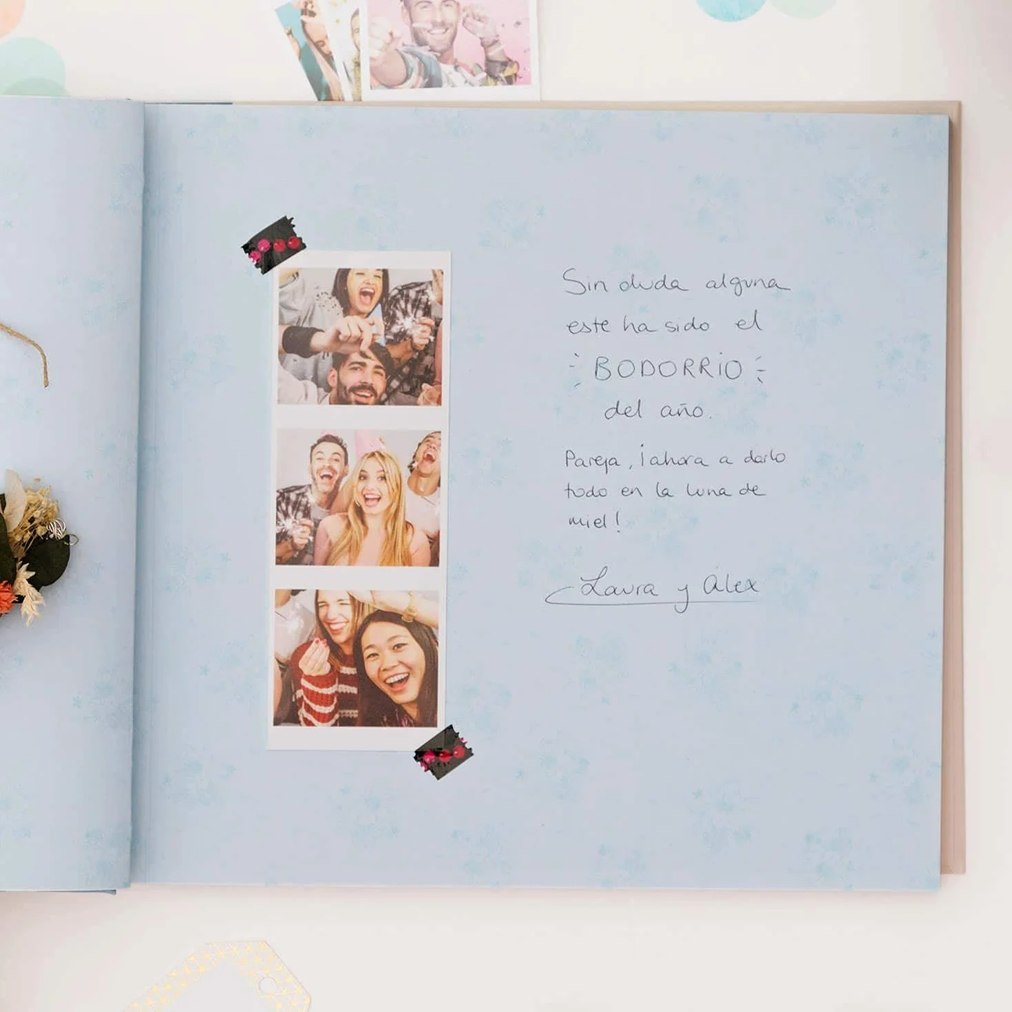 Recuerding - Álbum de Fotos para Bodas, 64 Páginas (27x24cm) | Escribir y Pegar | Moderno, Original y Vintage | Libro de Firmas | Novios, Parejas y Recién Casados | Hecho en España
