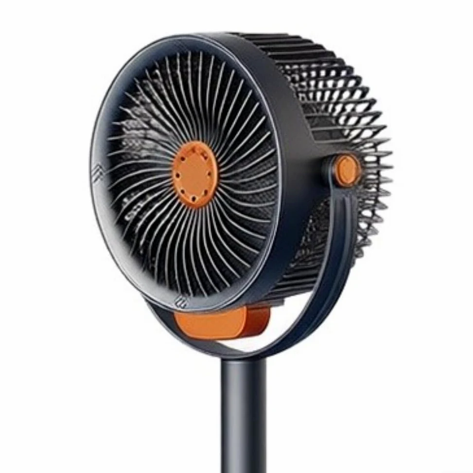 Ventilador de pie silencioso de 20 dB, motor CC para dormitorio (blanco) | Sonido de 20 dB, ideal para dormir, tecnología de motor CC, 3 niveles de viento, carcasa gris o blanca