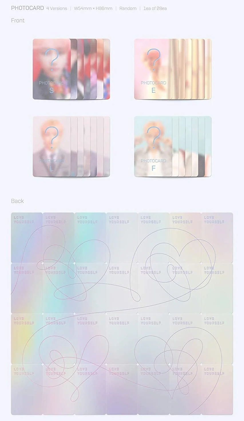 Bts BigHit Love Yourself Respuesta [aleatoria Ver.] 2Cd+Photobook+Mini+libro+Photocard Sticker Pack+Poster+plegado regalo libre (G)