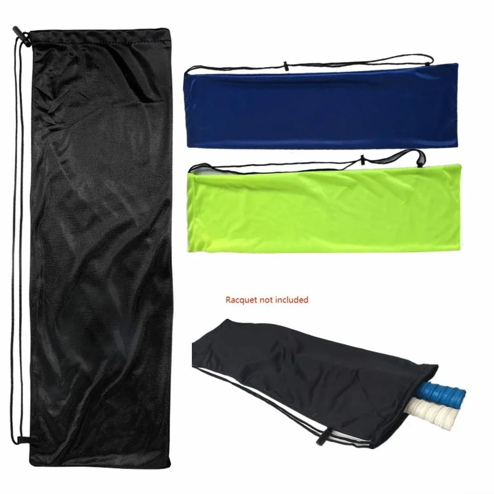 Mochila para raqueta de bádminton para dos raquetas, negra