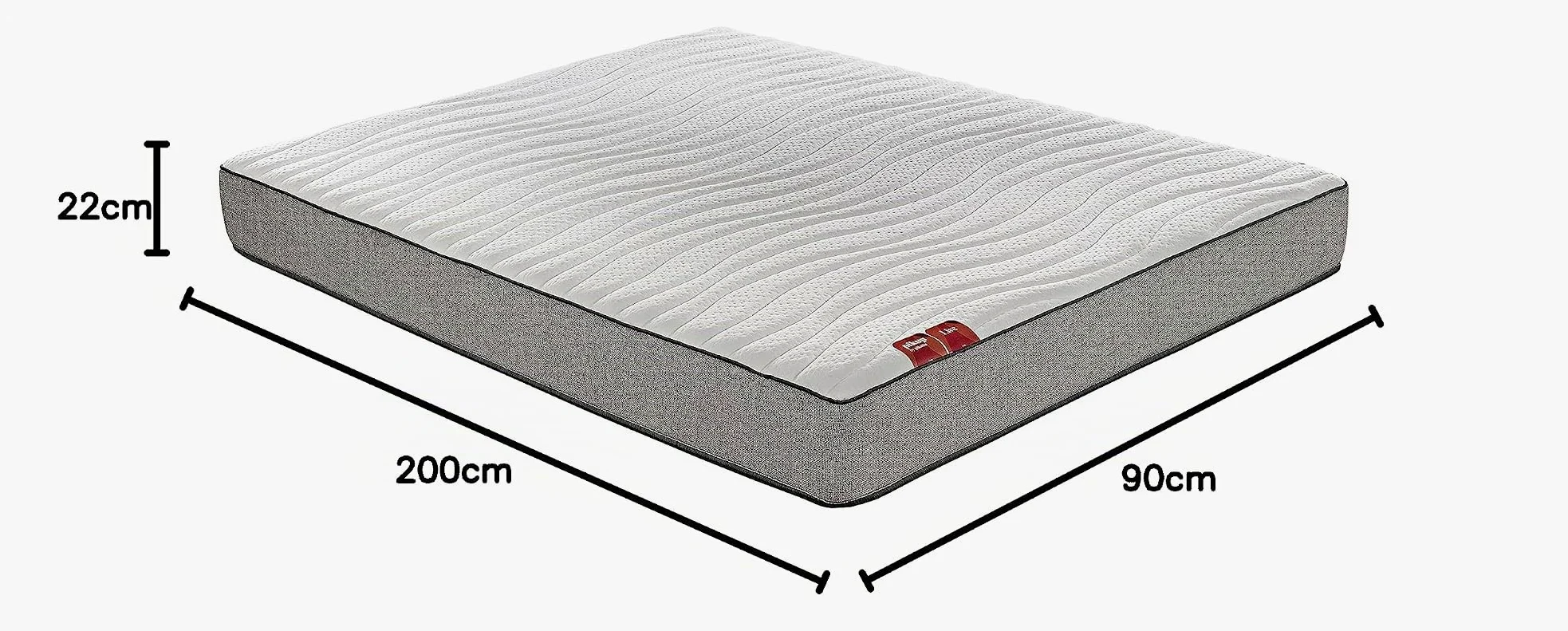 PIKOLIN Colchón PIKUP Ultra | Viscoelástico y Espuma HR | Firmeza Media-Alta | 26cm | Confort Extra Suave | Ventilación Alta | 90x200