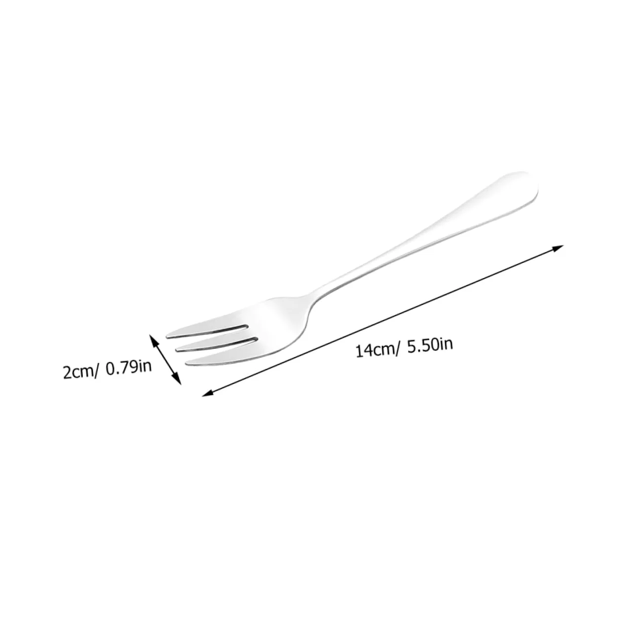 Tenedor de Postre de Acero Inoxidable, 24 Piezas, Plata | Juego Versátil y Cómodo, Formato Pequeño Portátil, Adecuado para Fruta y Mesa