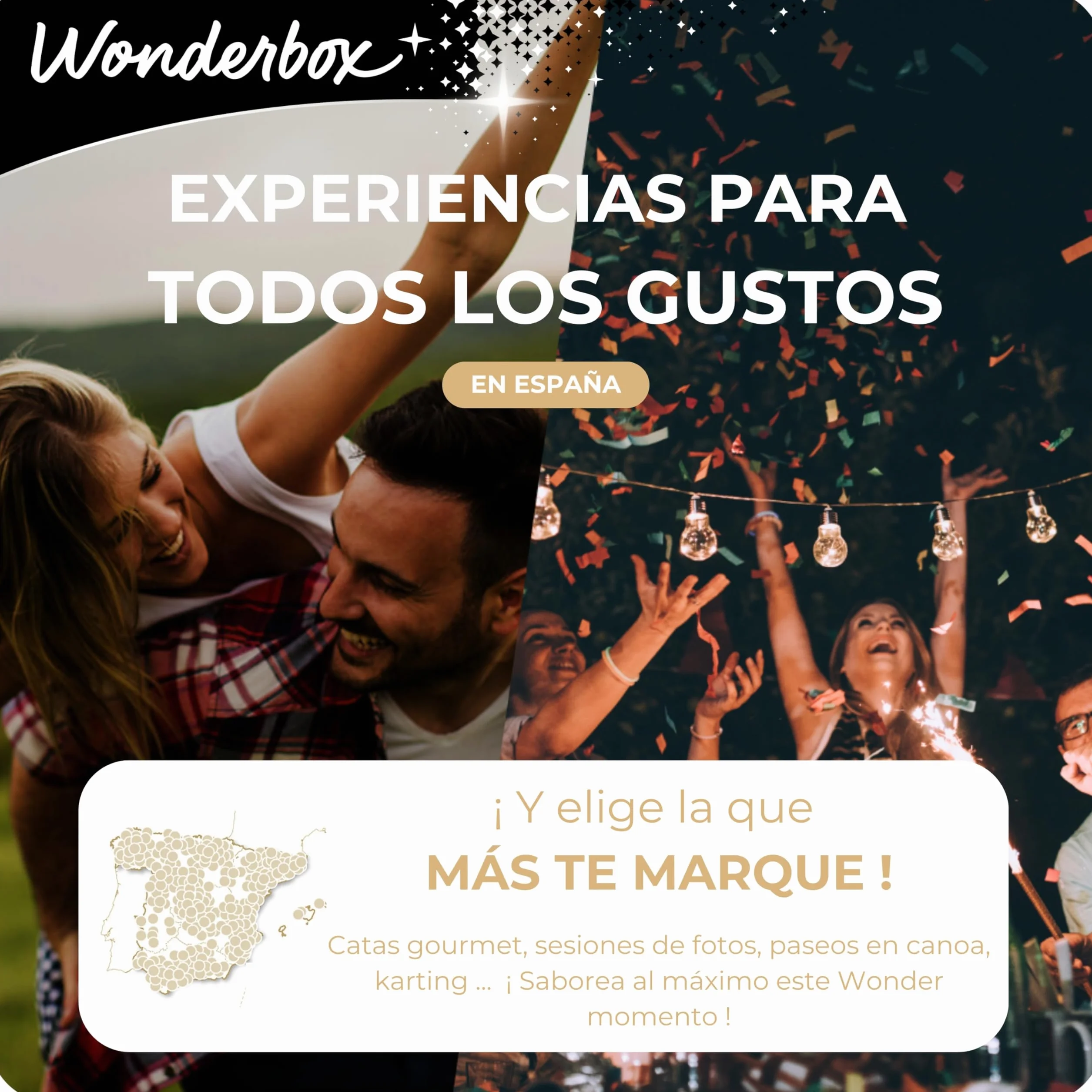 WONDERBOX - Caja Regalo - Feliz Cumpleaños - 2000 Experiencias para 1 o 2 Personas - Esntancias con Encanto