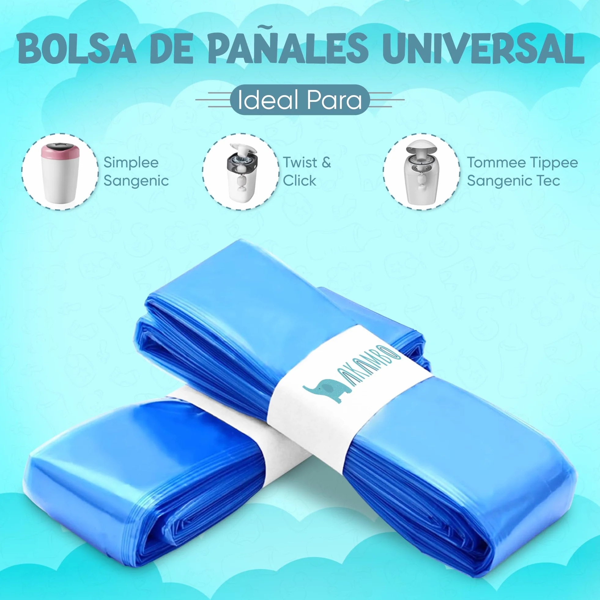 AKAMBO SUPER PACK AHORRO 13 Recambios Originales Compatible Con Tomme Tipee Sangenic Tec