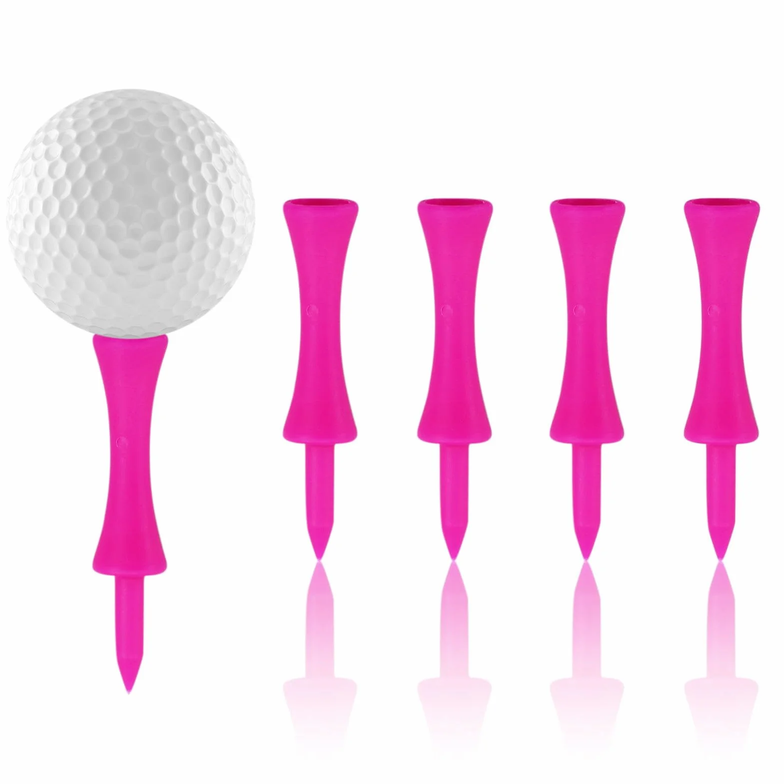 Golf Tees Rosa 100 Piezas, 57 mm Plástico (2-1/4")