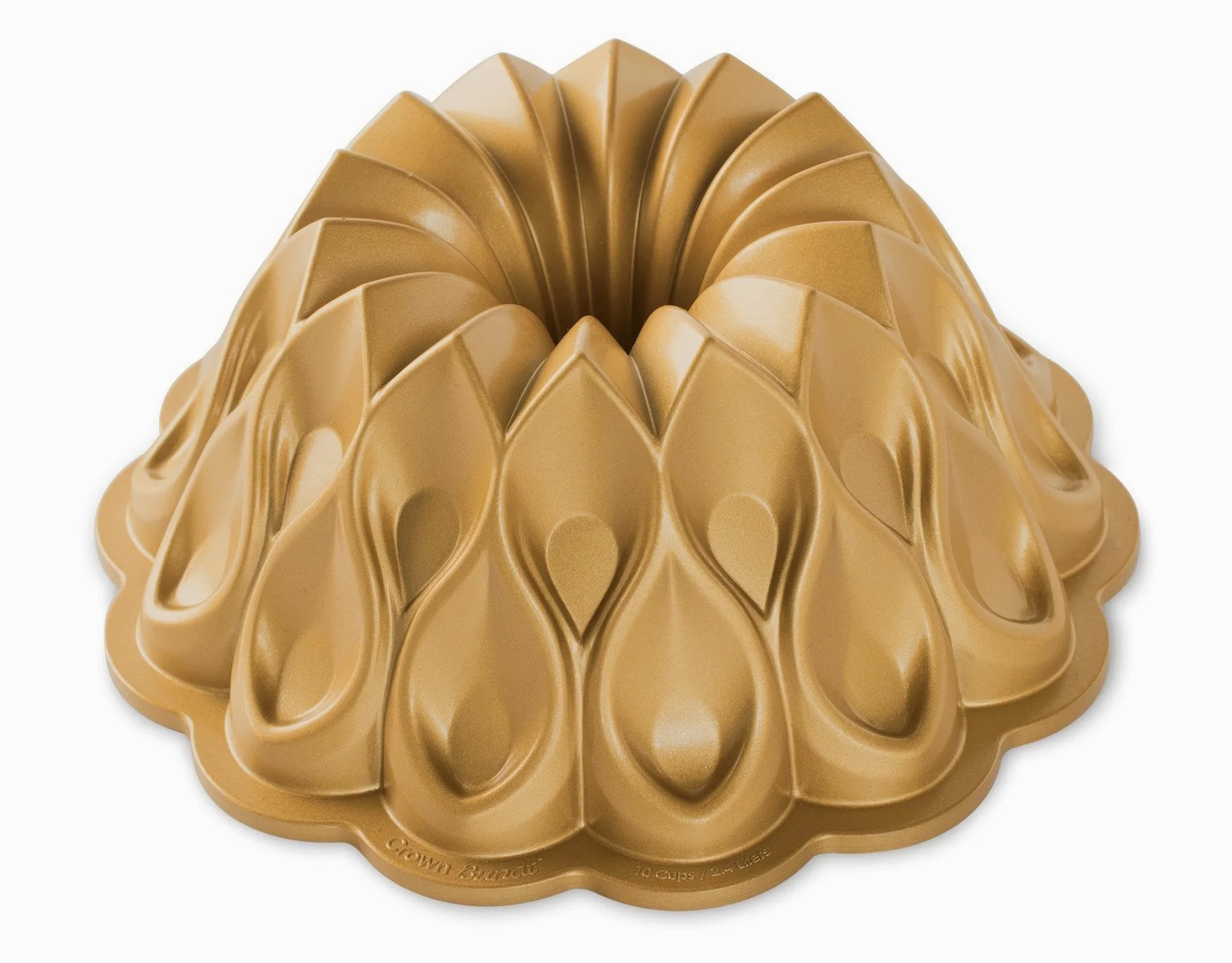 NordicWare Nordic Ware de Non de Stick Molde para Pastel de Corona, Aluminio, Oro, 25,4 x 25,4 x 9,9 cm