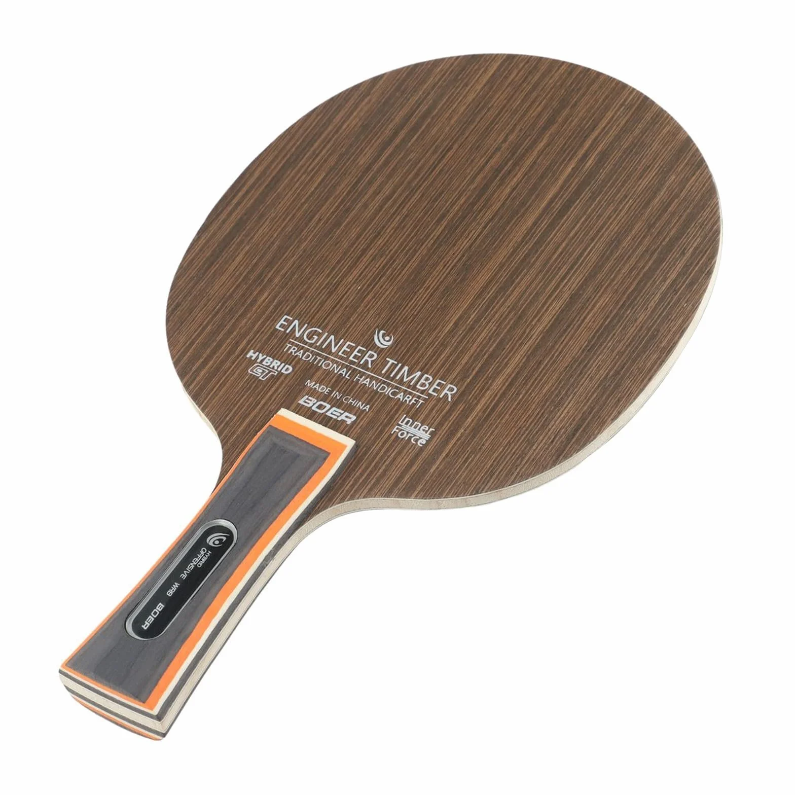 Hoja de tenis de mesa de madera de 5 capas, raqueta de agarre horizontal profesional