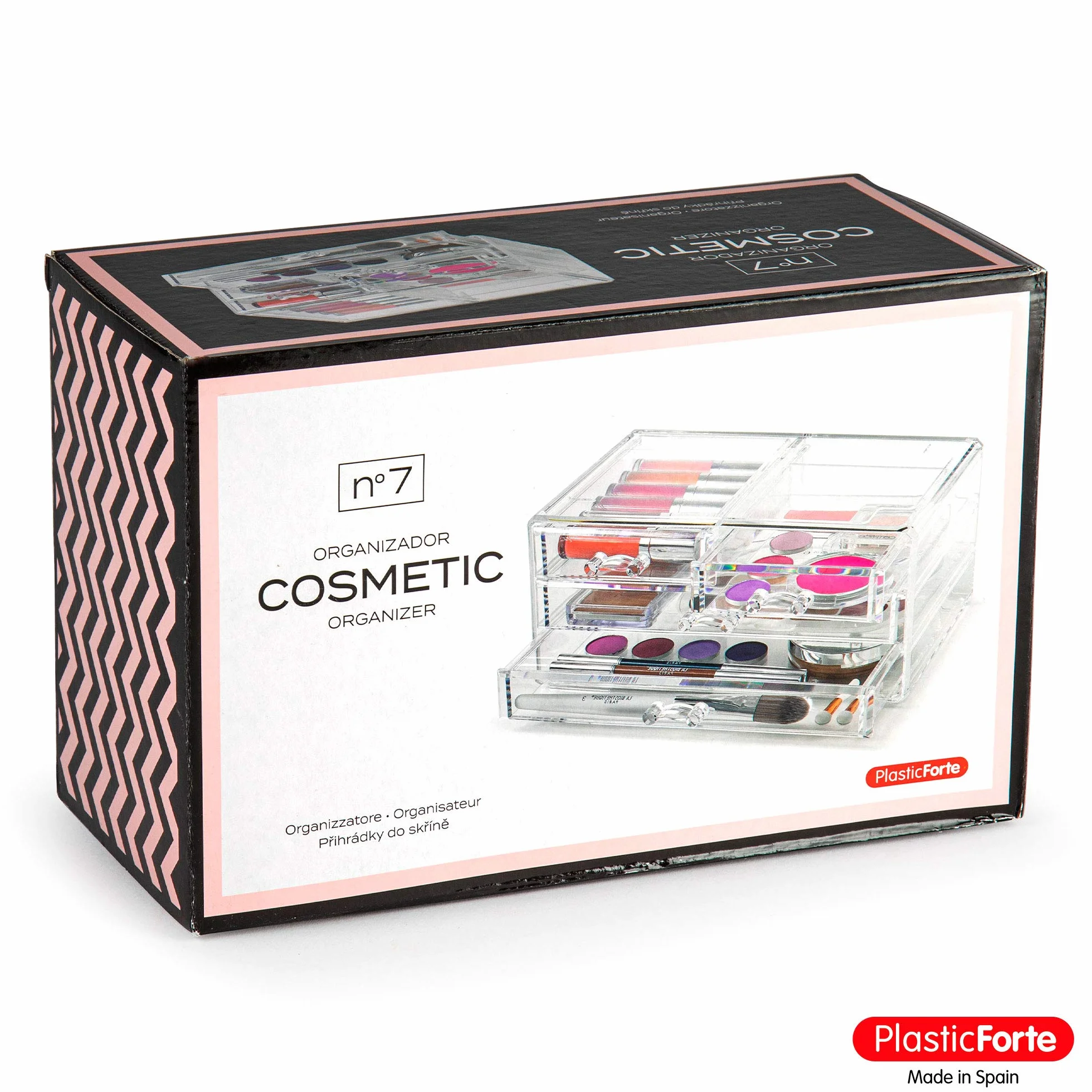 Plastic Forte Organizador Cosmética Nº7, Acrílico, Medio