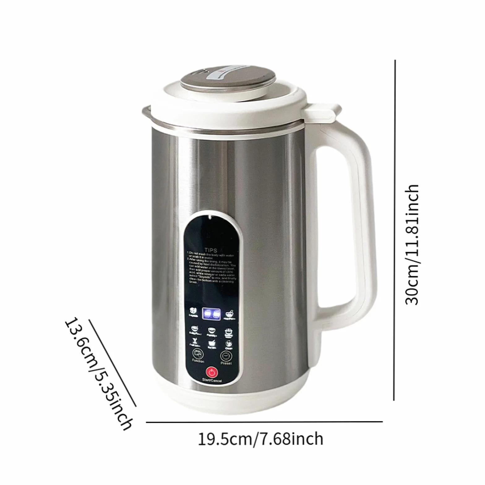Máquina de Leche de Soja Máquina para Hacer Leche de Nueces de Acero Inoxidable Preparador Automático de Leche Vegetal Máquina Automática de Leche de Nuez