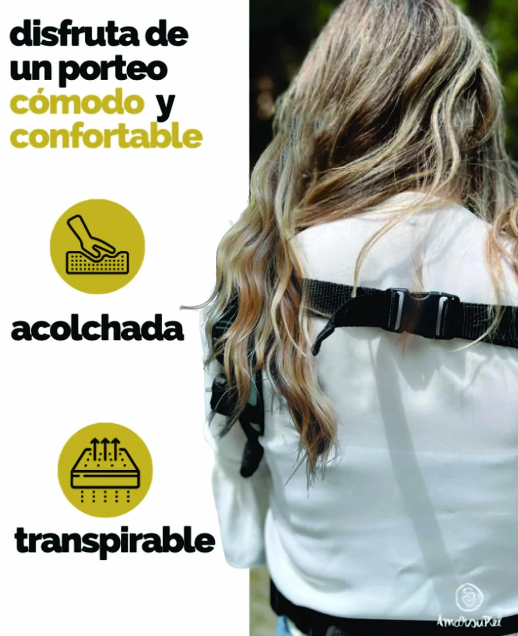 Mochila Porteo Bebe Evolutiva y Ergonomica Portabebes Recien Nacido Algodon Organico Transpirable Mint Liso
