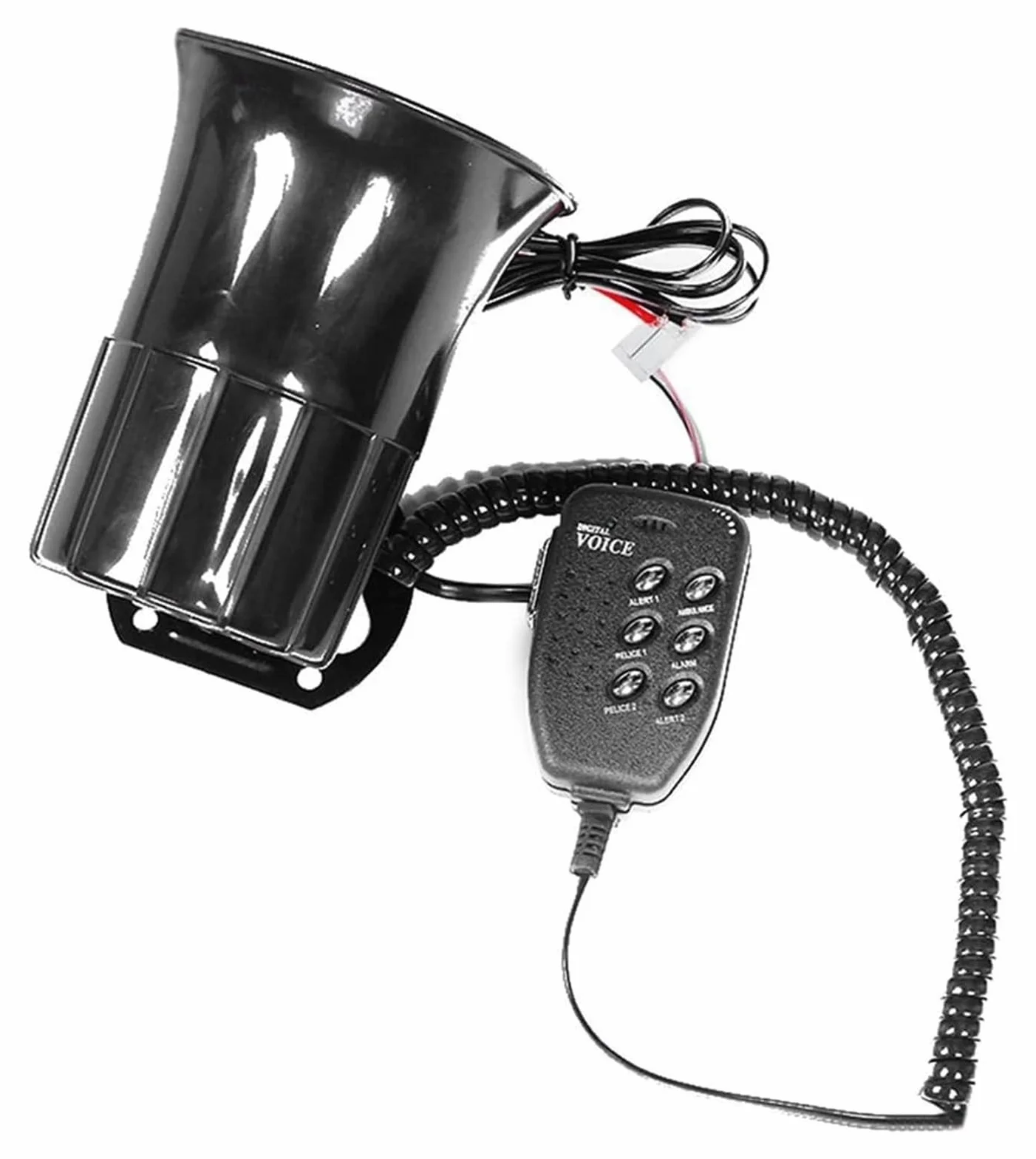 Megáfono Portátil 100W 12V para Coche, Motocicleta, 6 Tonos, Altavoz