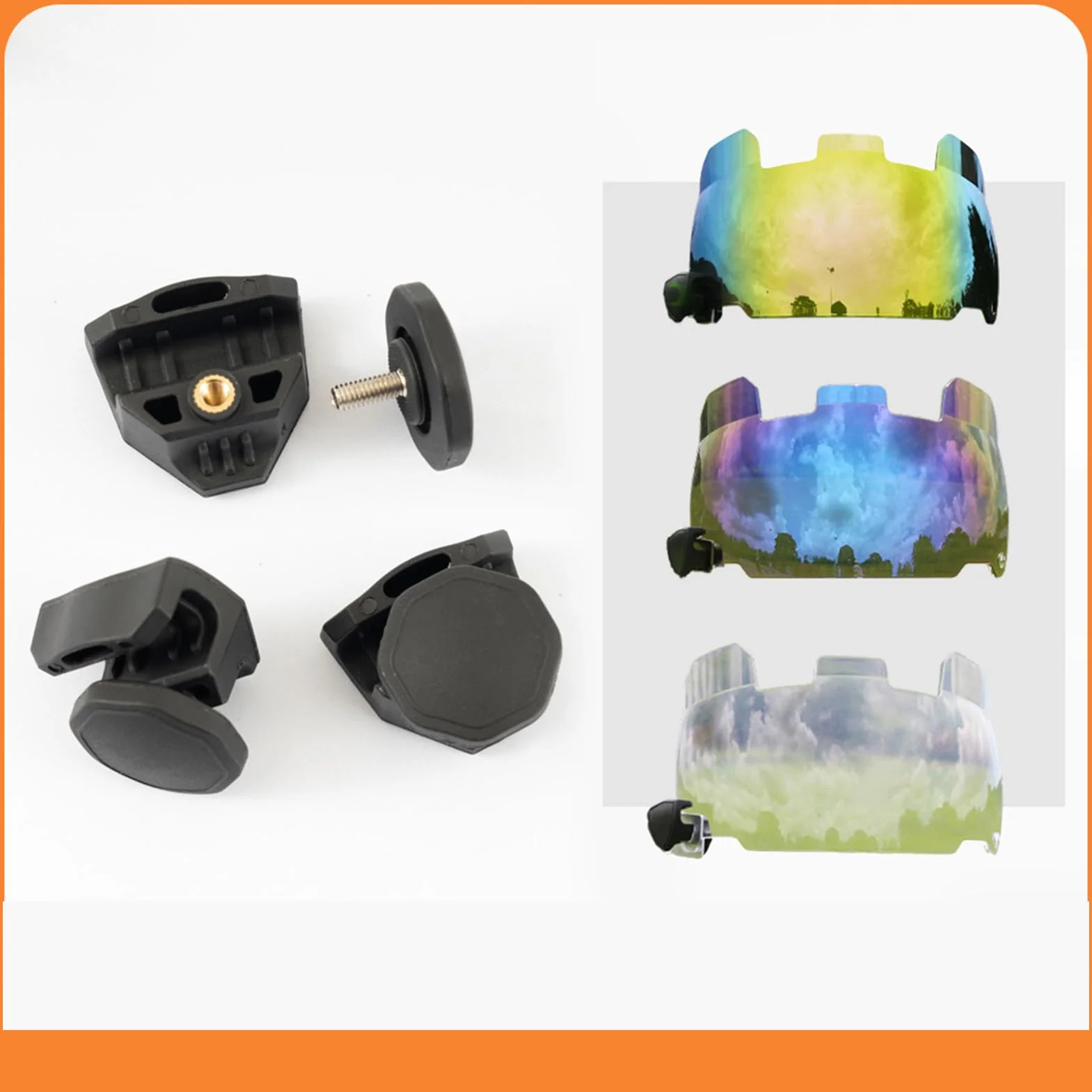 Clips de reemplazo de Visera del Casco Factersking Tornillos Fasteneradores Kit de Archivo Adjunto de Visor