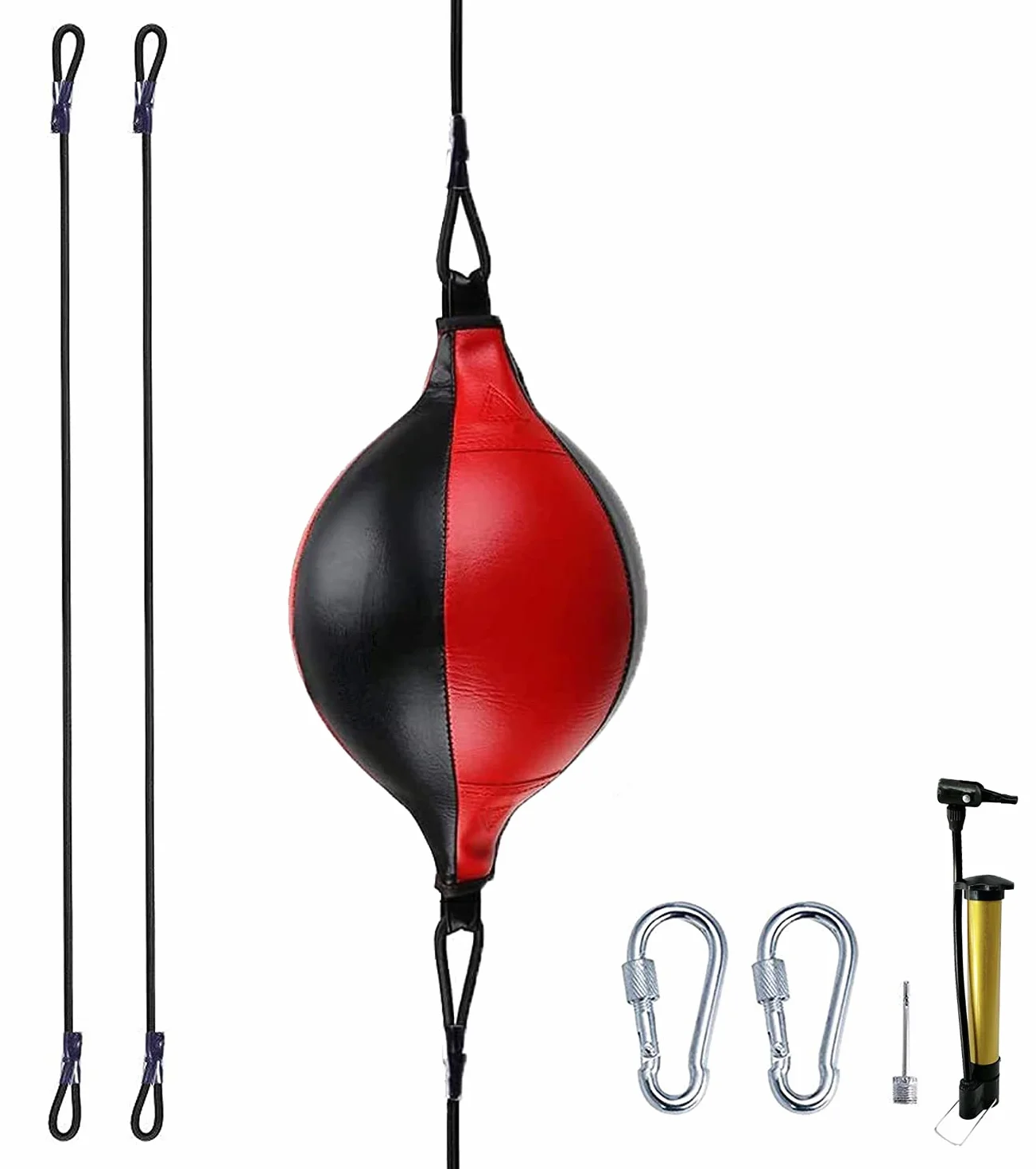 HUINING Workout Punching Bag Double End Leather Universal for MMA Muay Thai Training