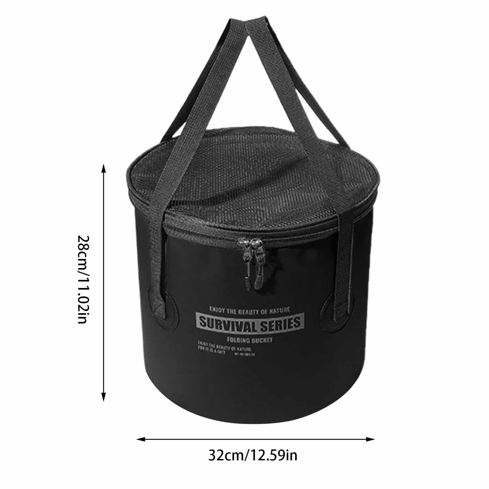 Cubo Plegable de Pesca 22 Litros Gran Capacidad Portátil para Camping Viaje