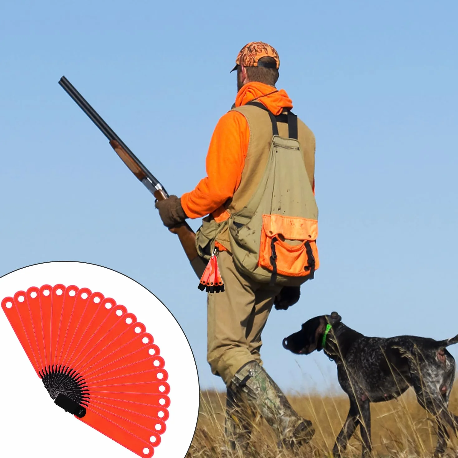 XIHIRCD 24 Uds Marcadores de Sendero Reflectantes con Clips para Senderismo al Aire Libre