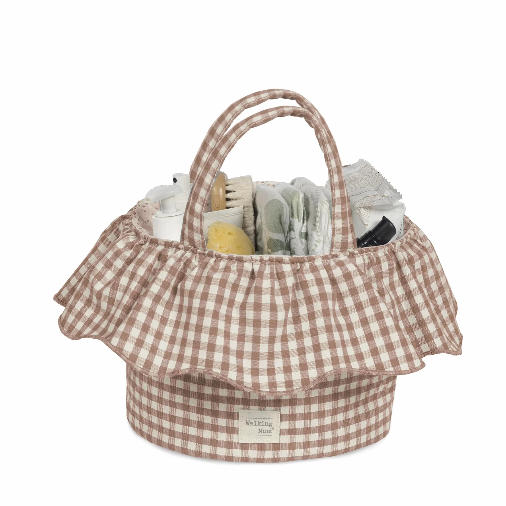 Cesta organizadora Praliné de Walking Mum VICHY MOKA