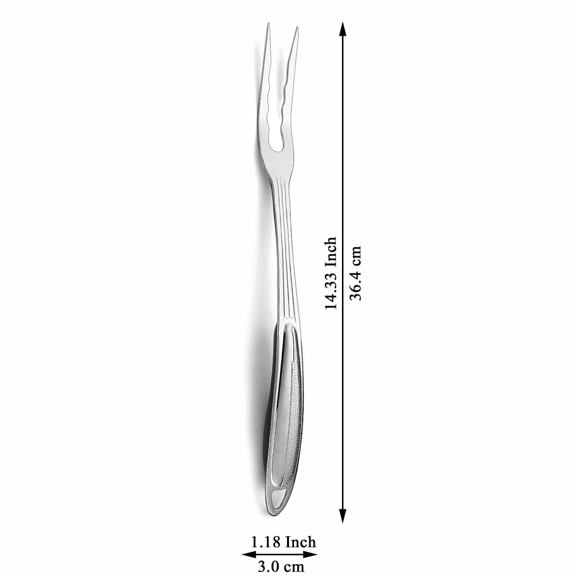 Tenedor para carne ReaNea, tenedor de cocina para tallar acero inoxidable de alta resistencia, tenedor para servir parrilla con mango resistente al calor, fácil de limpiar