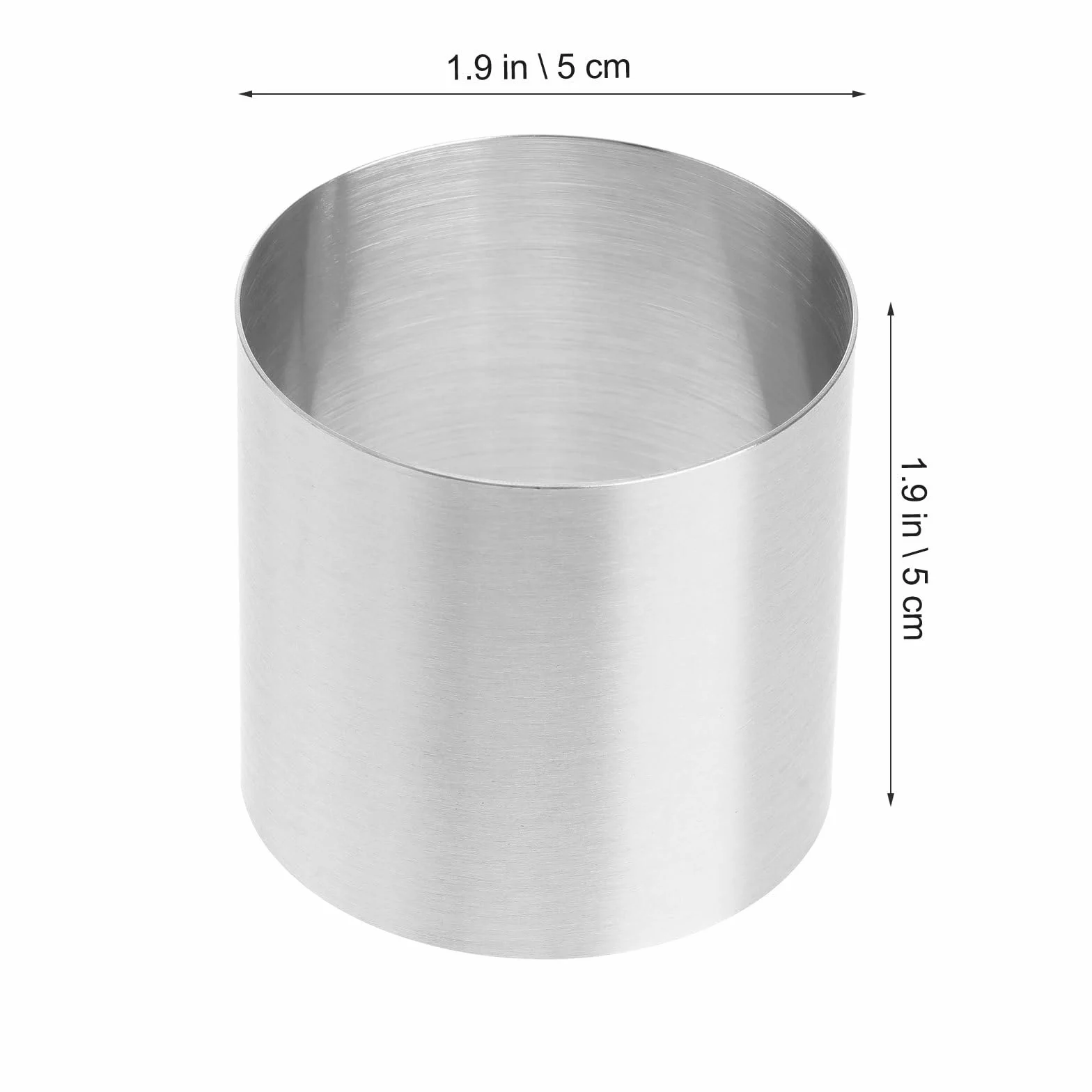 GALPADA Molde para Pastel de Acero Inoxidable Redondo de 8 Piezas Bordes Lisos y Desmoldeo Fácil para Mini Tartas de Mousse Casero y Postres