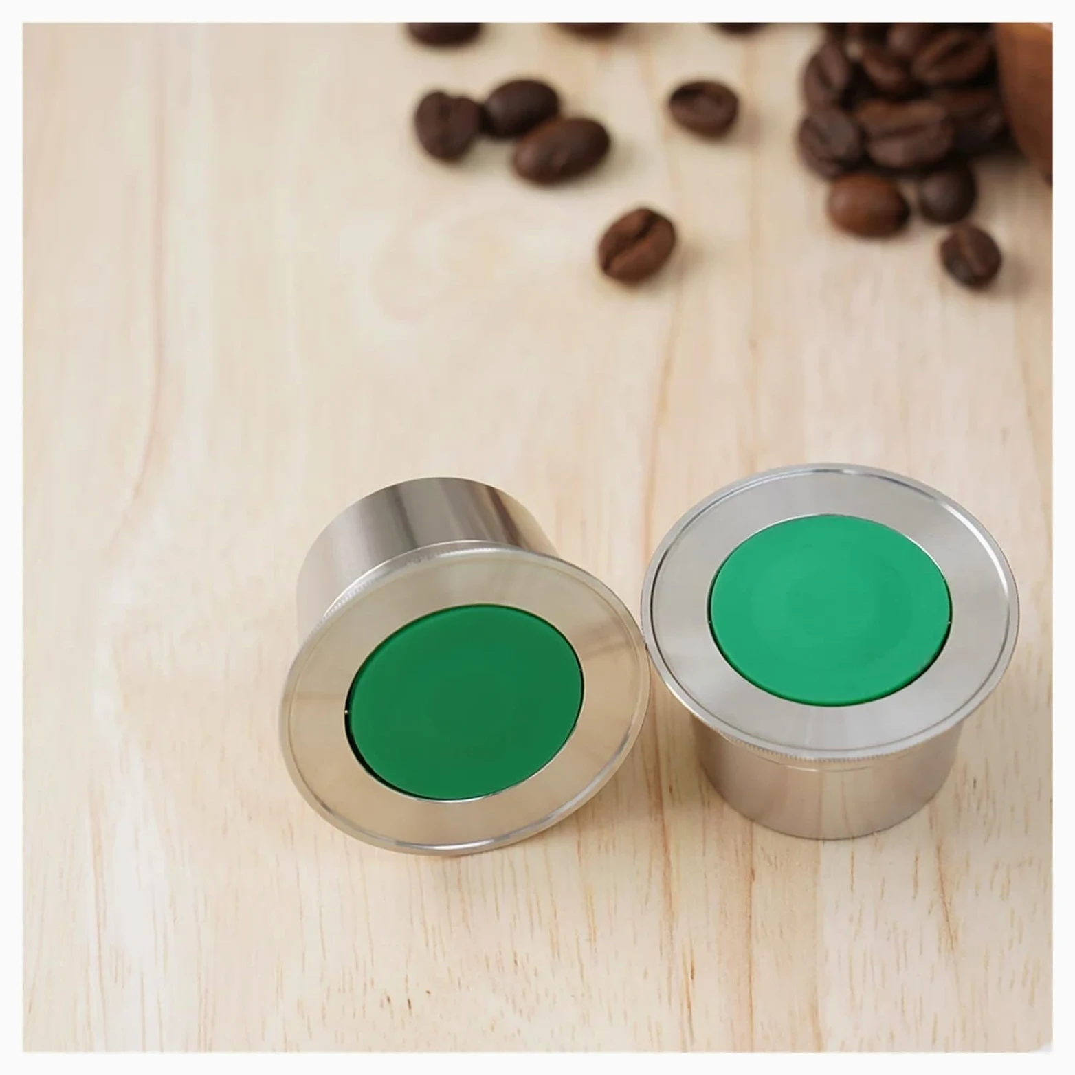 Cápsulas de filtro acero inoxidable reutilizables cápsulas café recargables | 2 Capsules