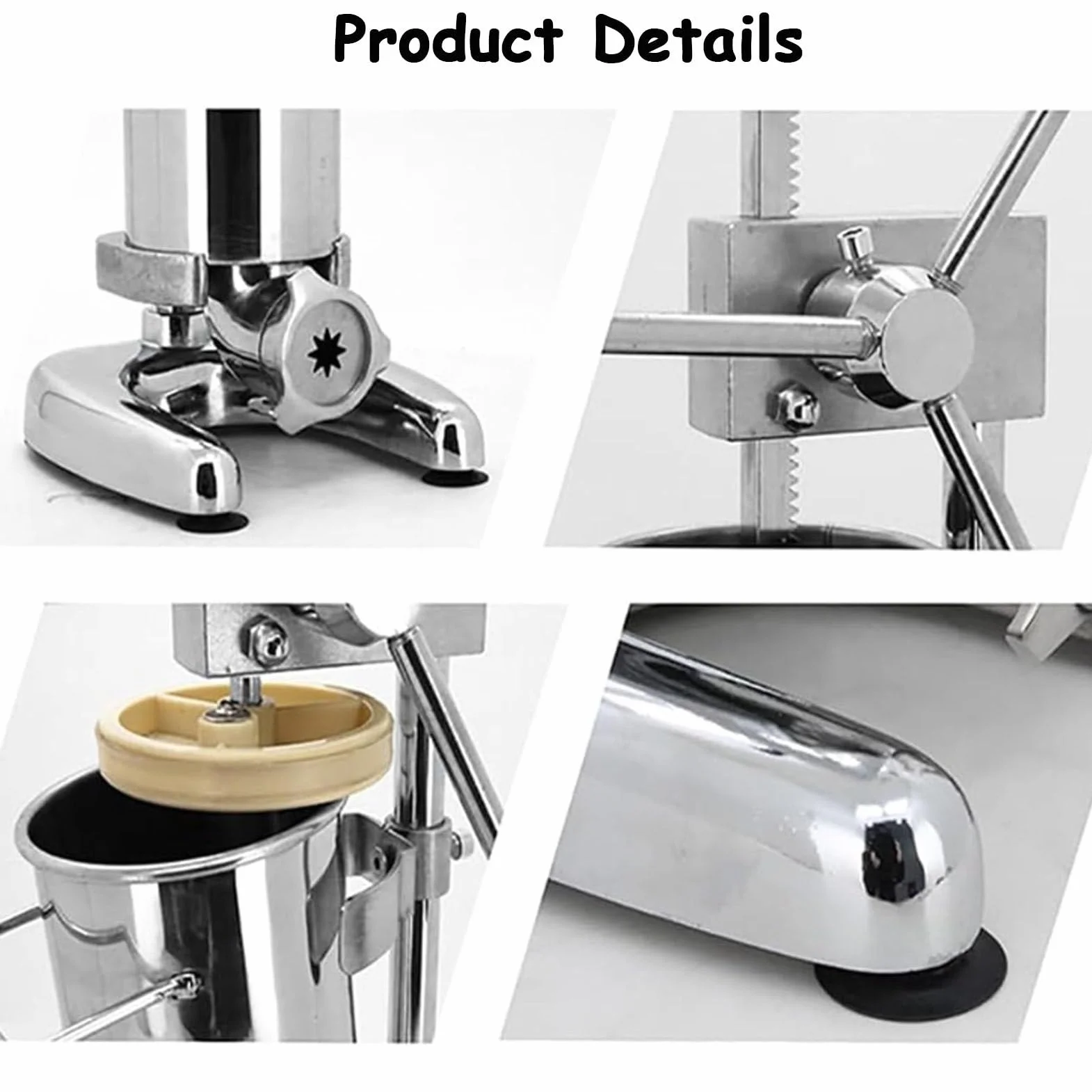 Churro Maker Machine 2L/3L Manual Spanish Donut Churrera con 5 moldes - Equipo vertical de llenado de churros - Máquina comercial de churrera española