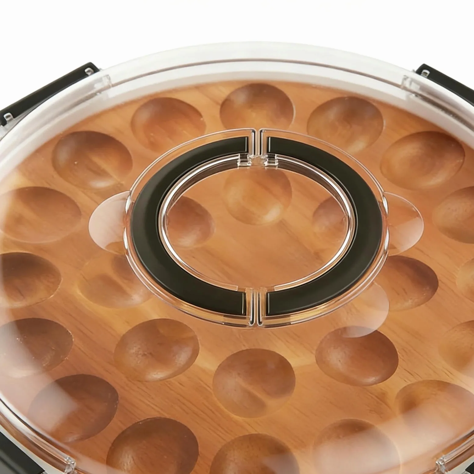 Bandejas Para Huevos Rellenos Bandeja Con 24 Ranuras Y Tapa | Soporte Para Huevos Rellenos Para Buffet Catering Cocina Aperitivos Cena De Pascua Acción De Gracias Y Navidad