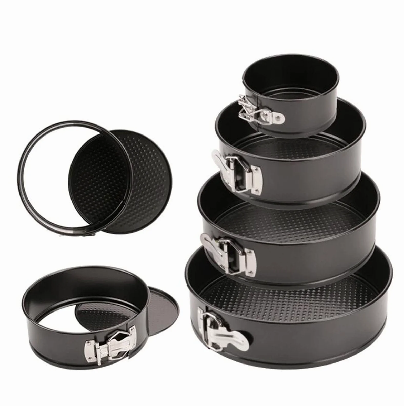 Juego de moldes Desmontables, Molde Desmontable de 23 cm (9 Pulgadas) Antiadherente y a Prueba de Fugas para Tarta de Queso, 3 moldes antiadherentes para Tarta de qu，10 Inch