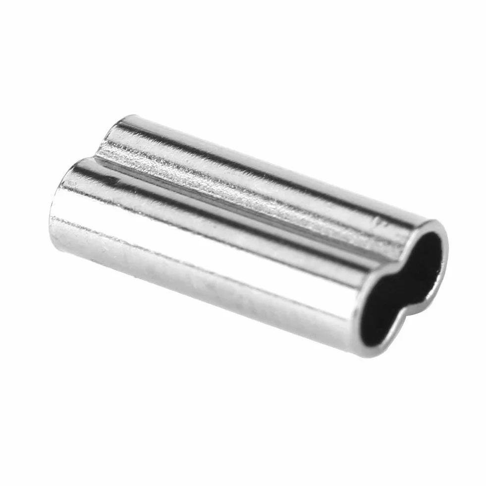 VGEBY 100pcs Mangas de Pesca, Conectores de Tubo de Cobre Dobles 1-2mm
