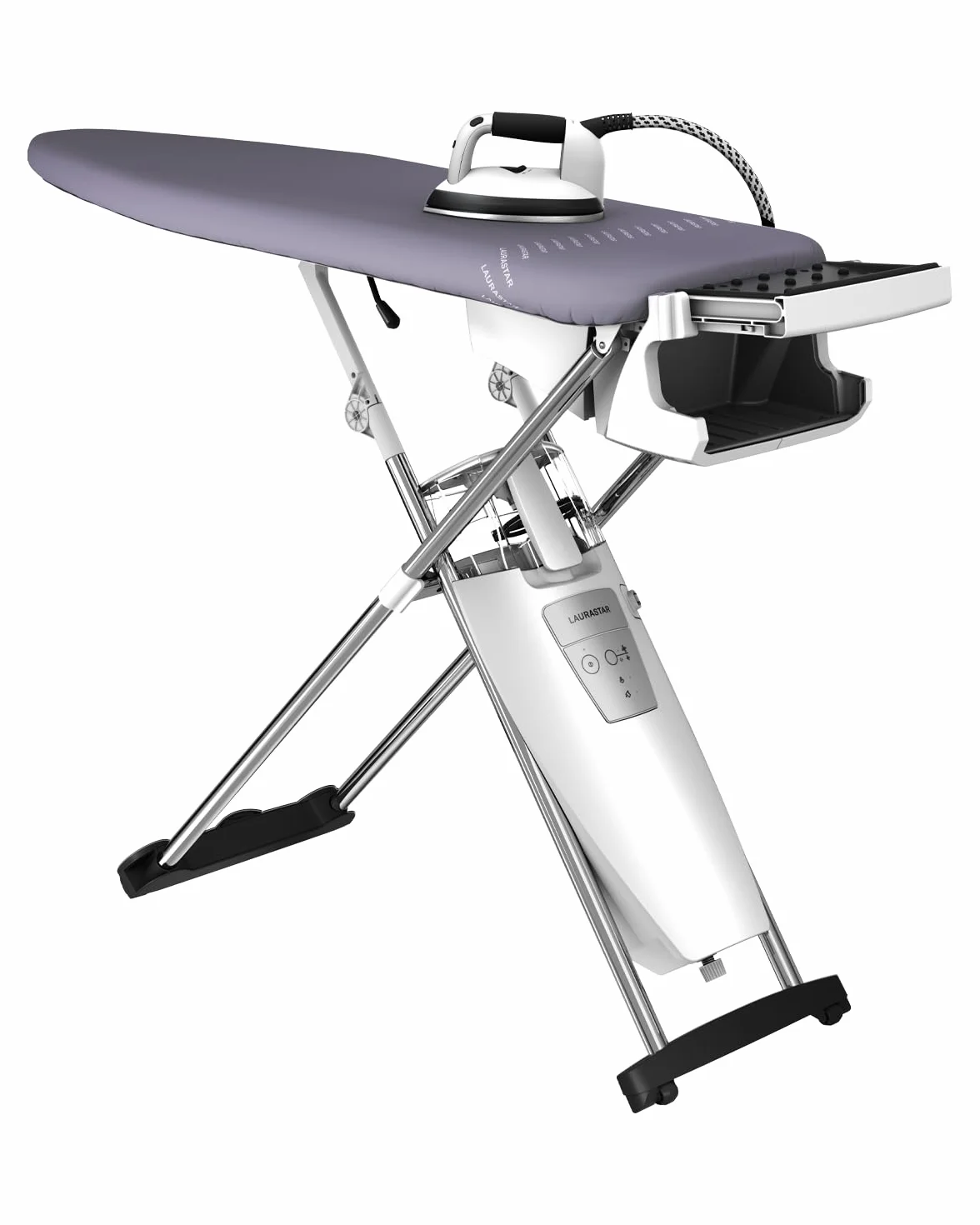 Laurastar S Pure Xtra Sistema de Plancha, Vapor Higiénico Elimina Bacterias y Ácaros, Mesa Activa, Ruedas, Depósito Desmontable