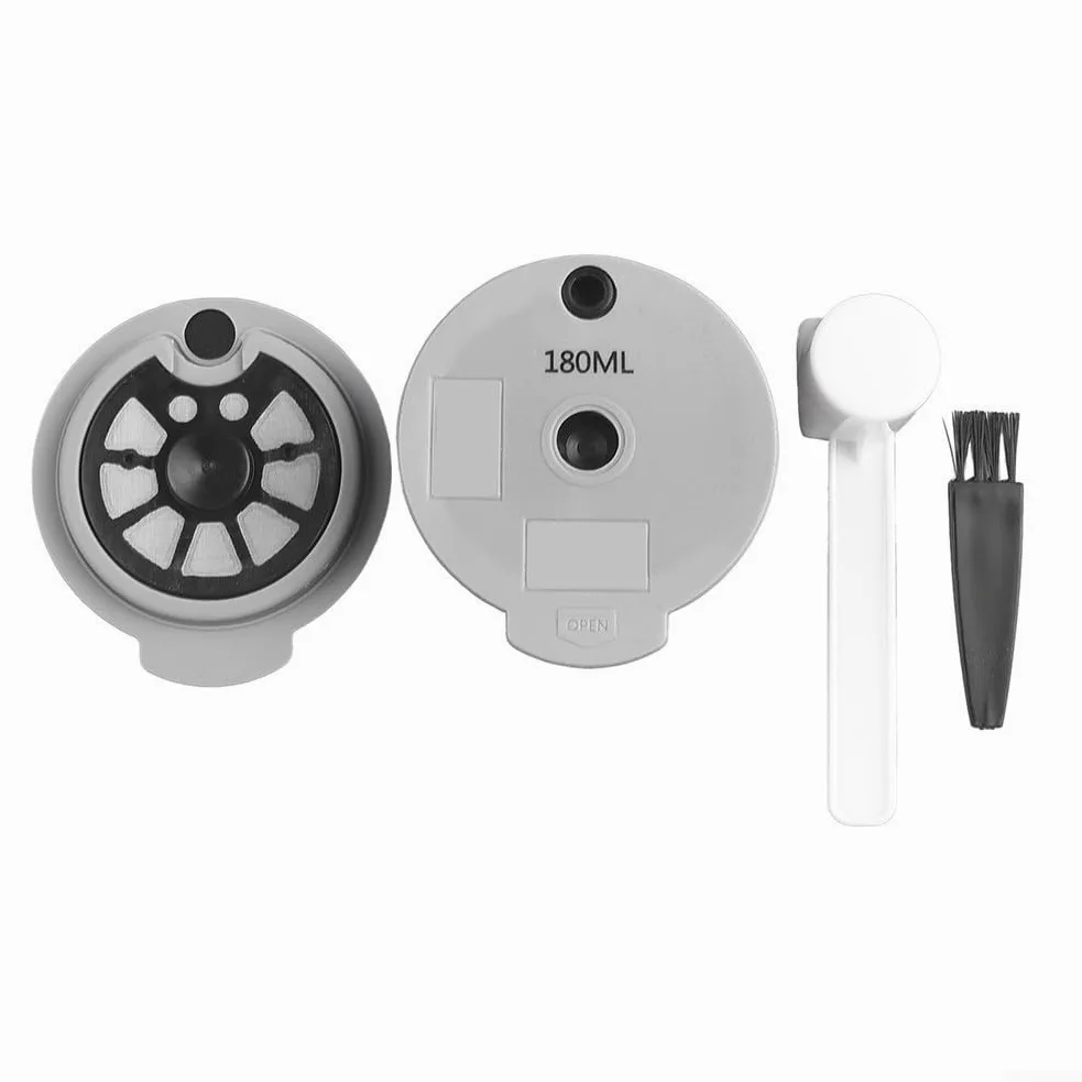 Filtro de cápsulas de café reutilizable para máquinas Bosch, cápsula de café con tapa de silicona y cepillo de limpieza, malla densa para un sabor rico