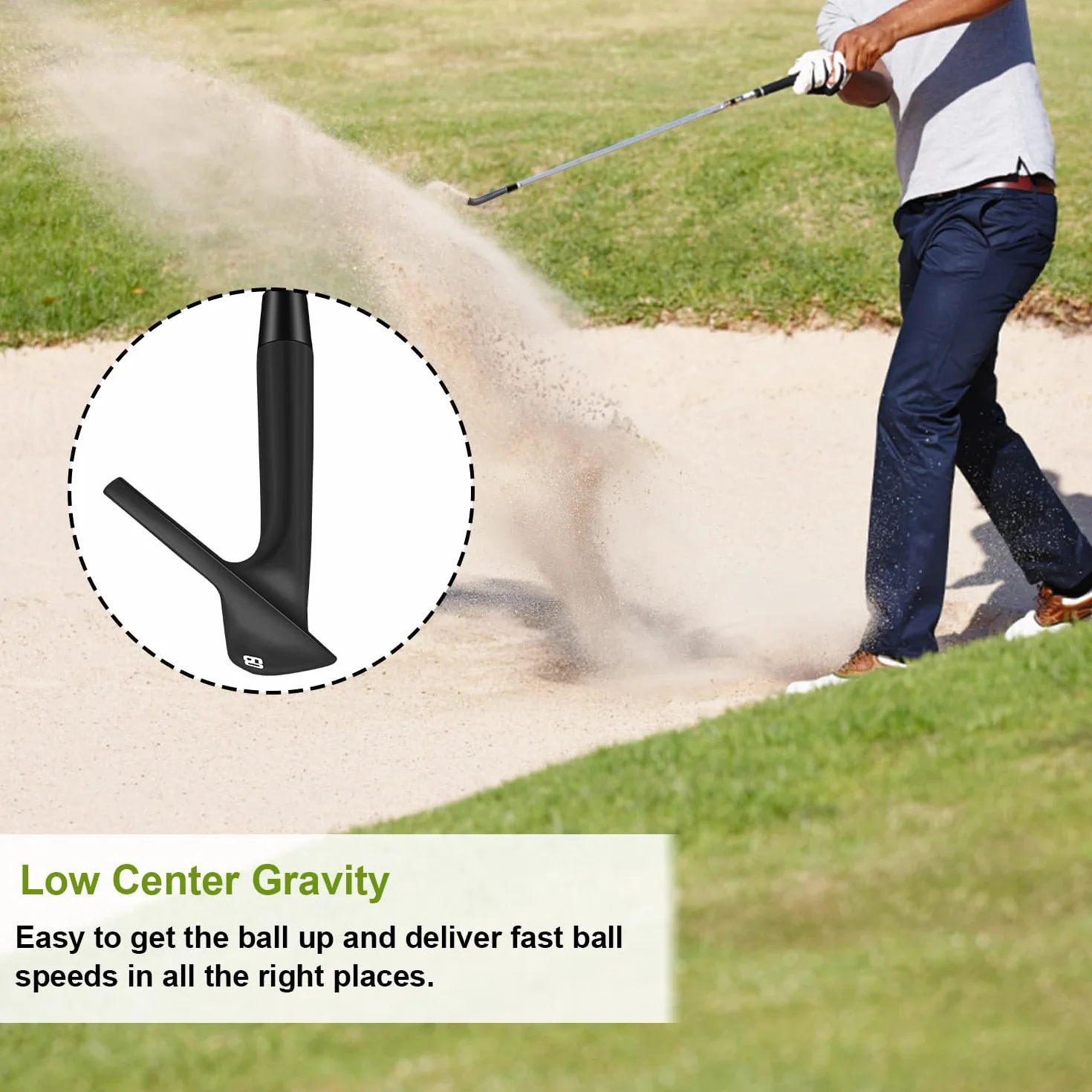 MAZEL Cuñas de golf forjadas para hombres y mujeres – Cuña de arena, lobo, bunkers de escape, golpes alrededor del verde
